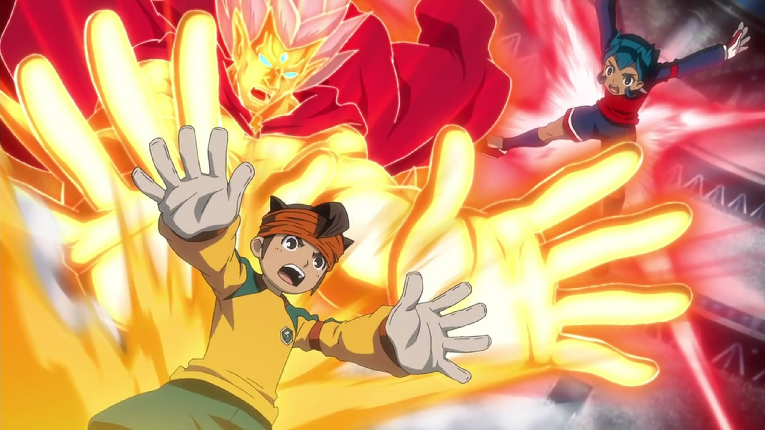 Gouenji scoring with Bakunetsu Storm