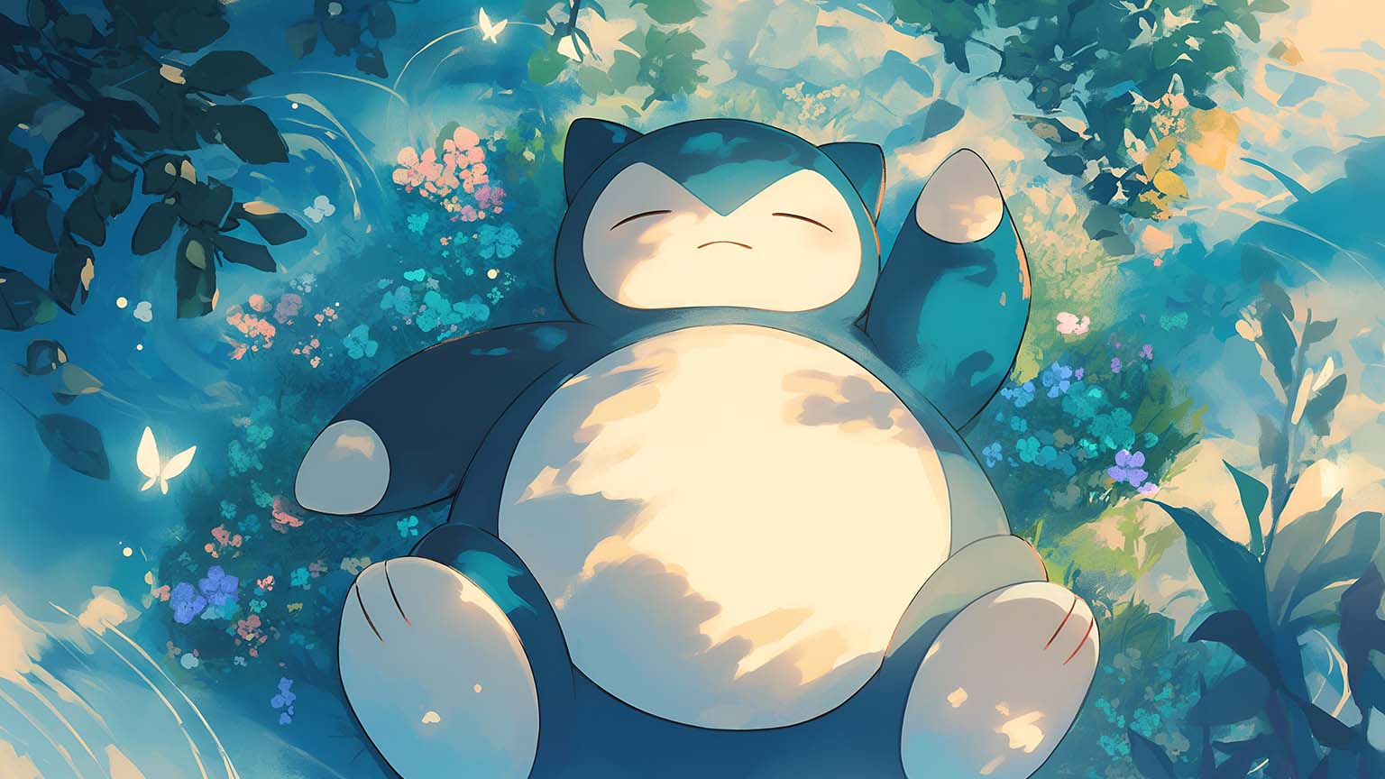 Pokemon Snorlax Aesthetic Desktop Wallpaper in 4K