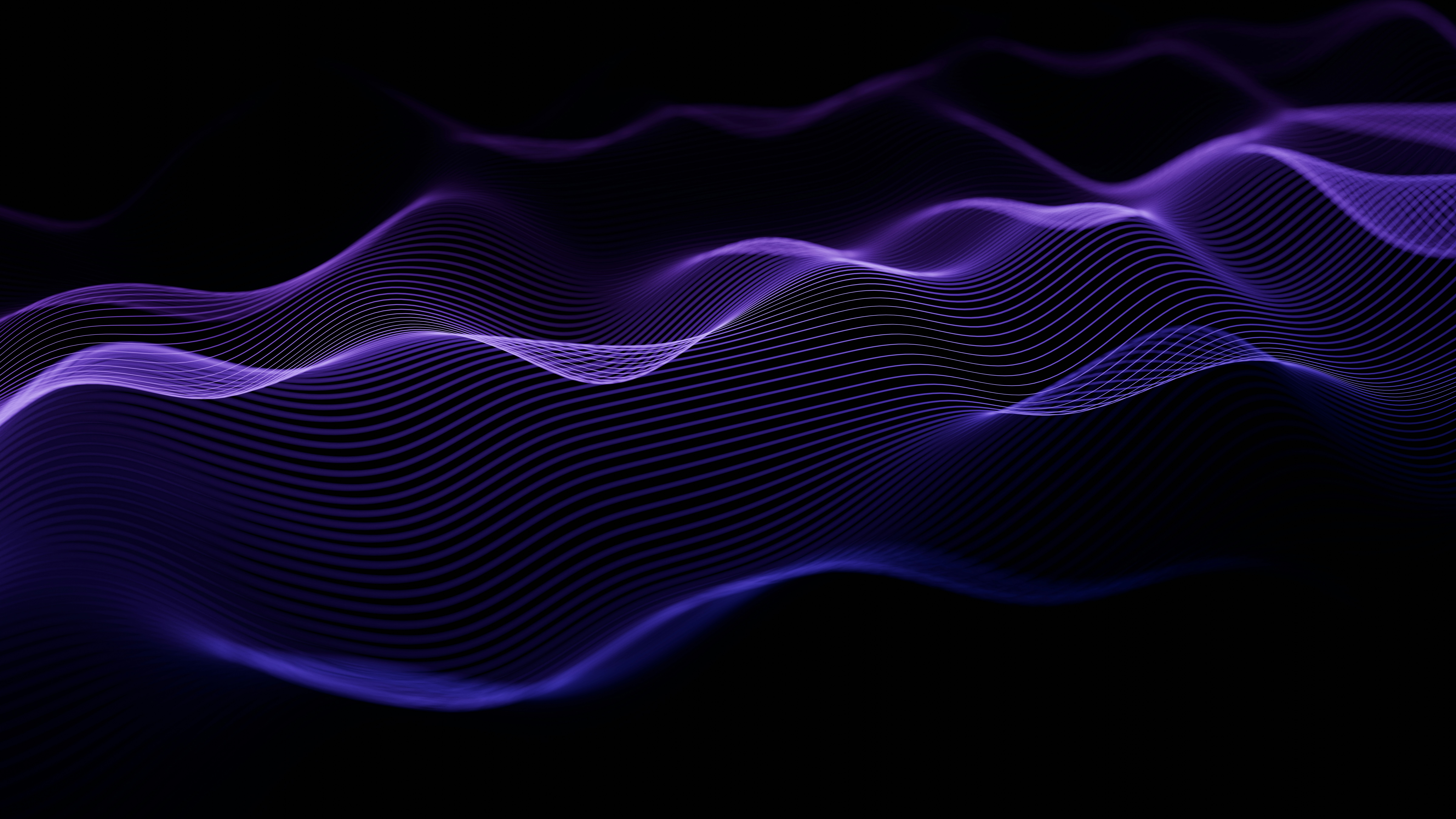 Purple Waves Light Abstract