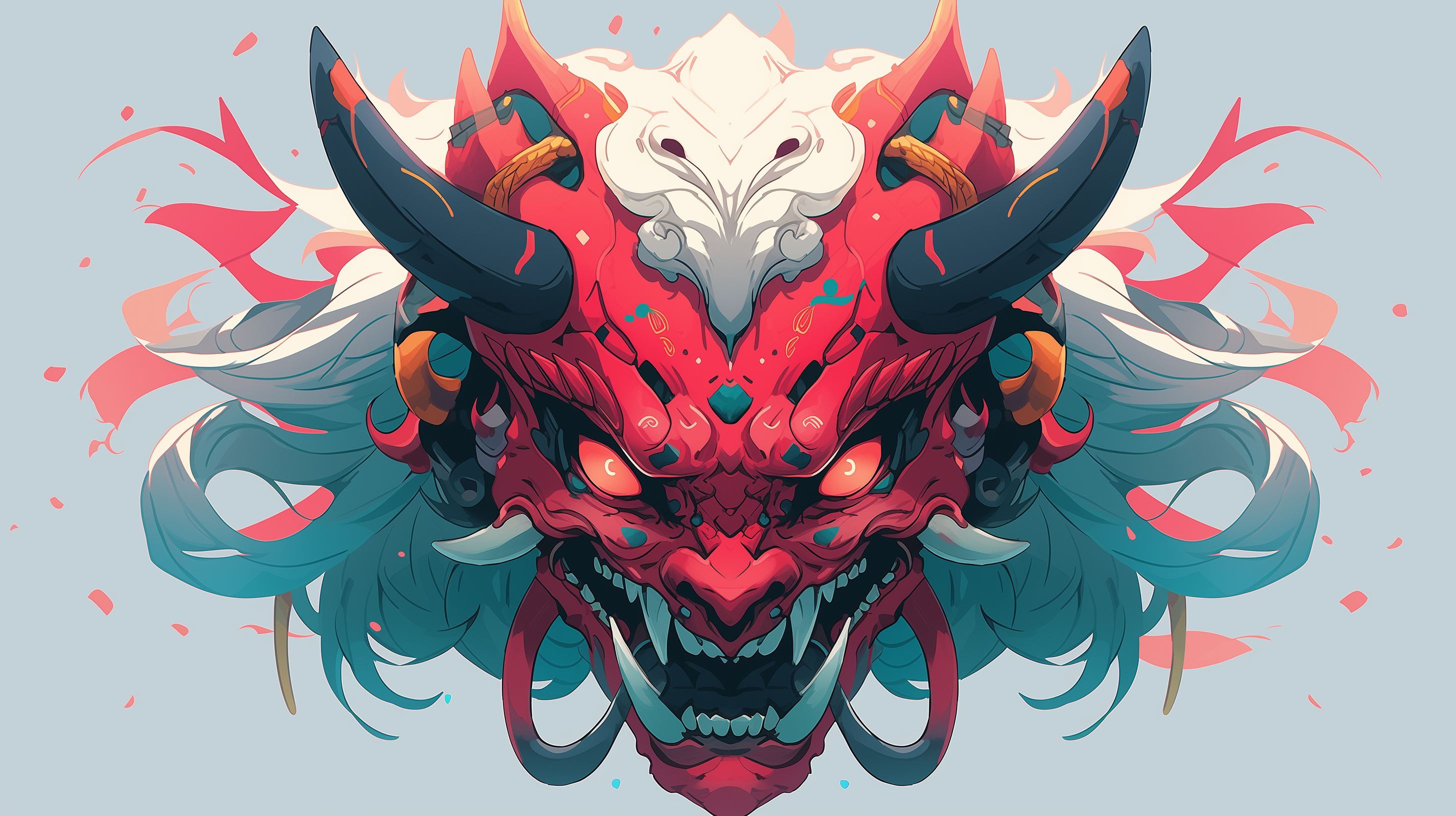 Stunning HD Oni Mask Wallpaper