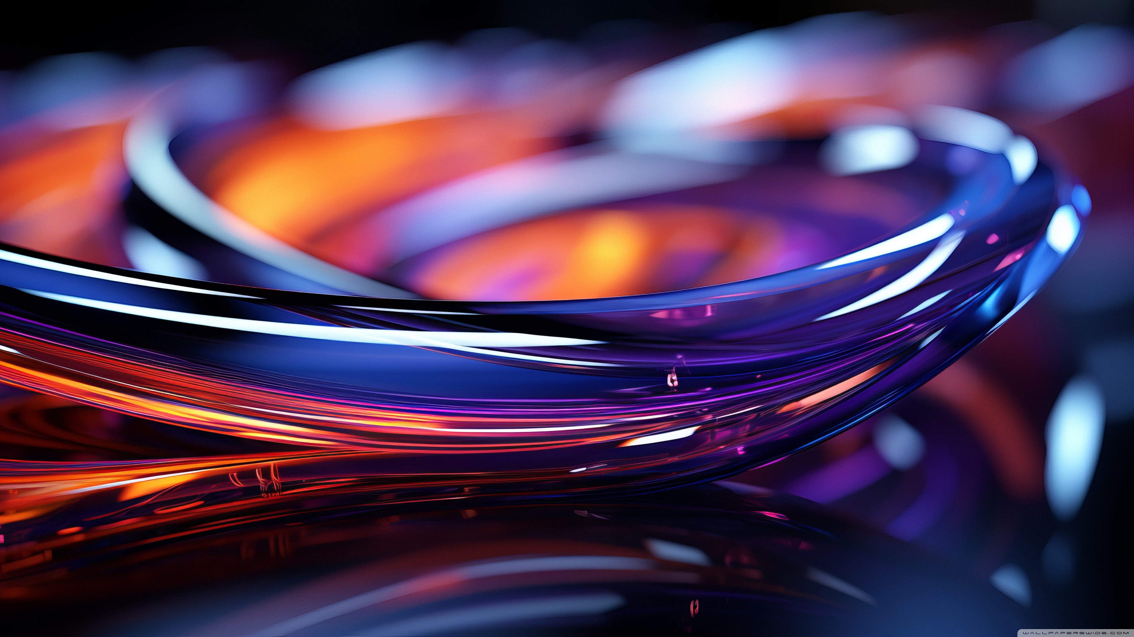 Abstract Purple Glossy Art Ultra HD