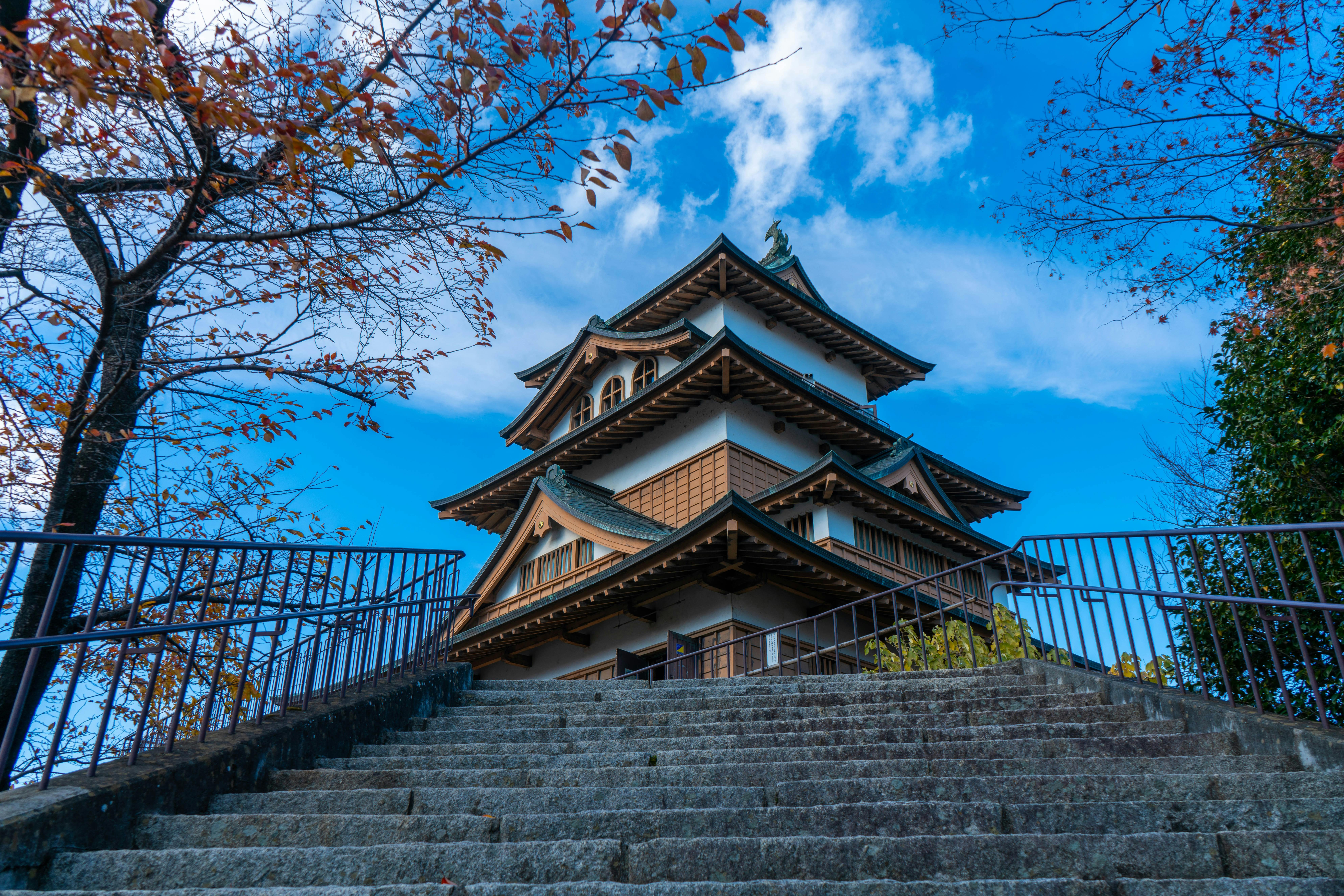 A Low Angle Shot of Takashima Castle