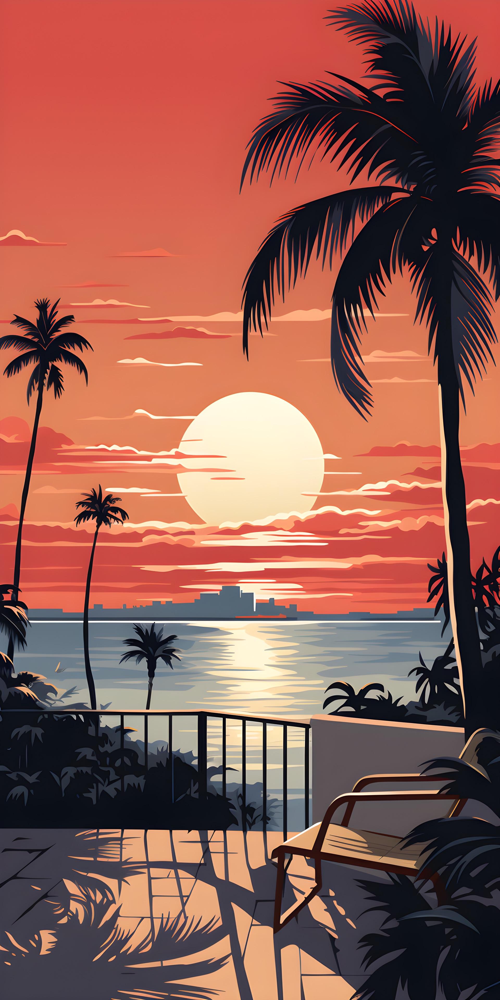 Minimalist Landscape Scenery Wallpaper