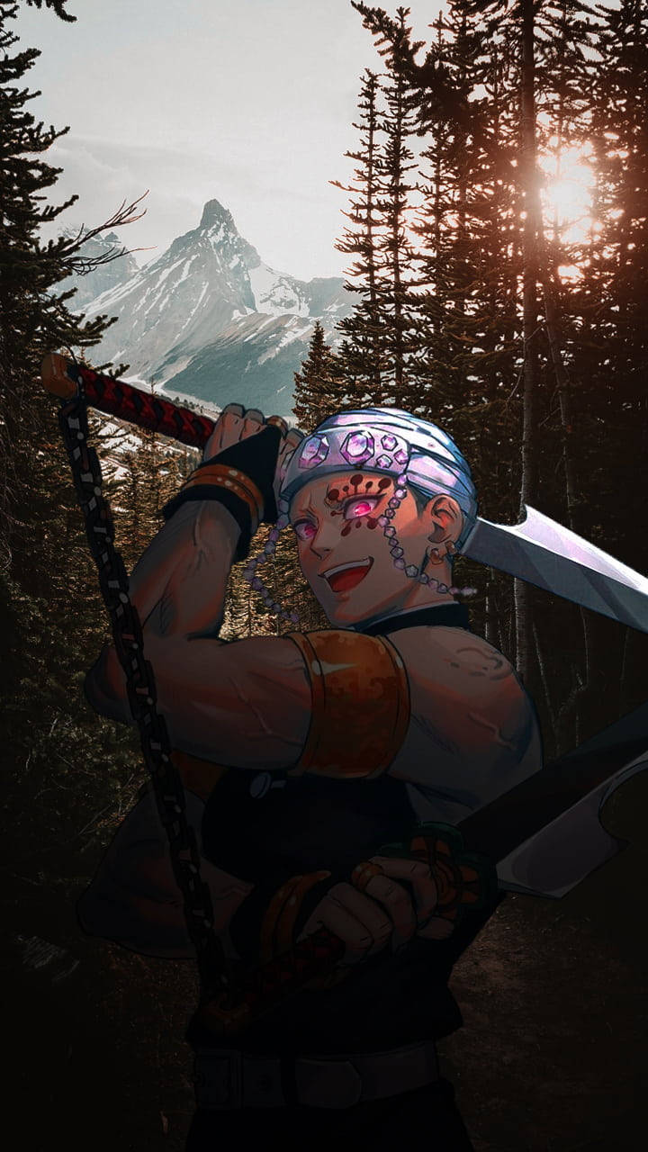 Download Tengen Uzui In The Forest Wallpaper