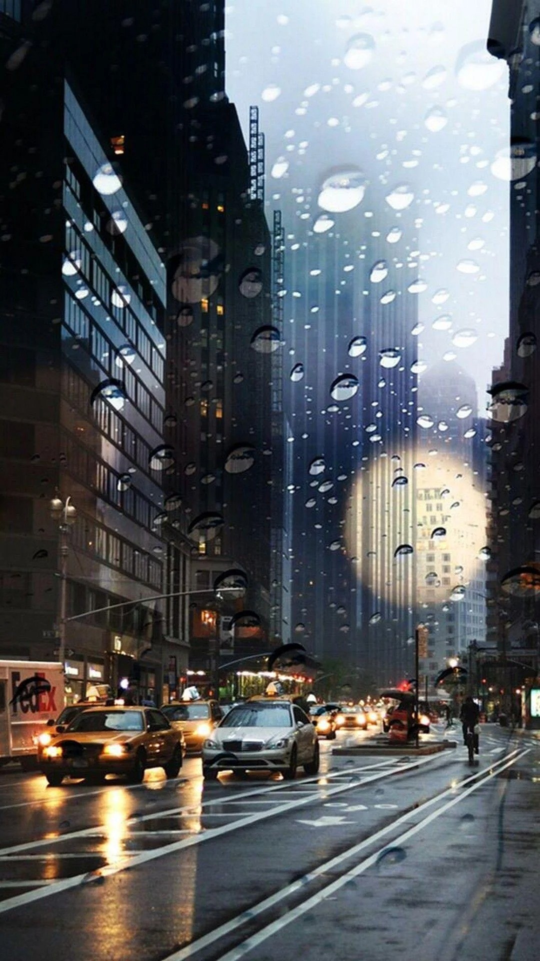 City Rain Wallpaper City