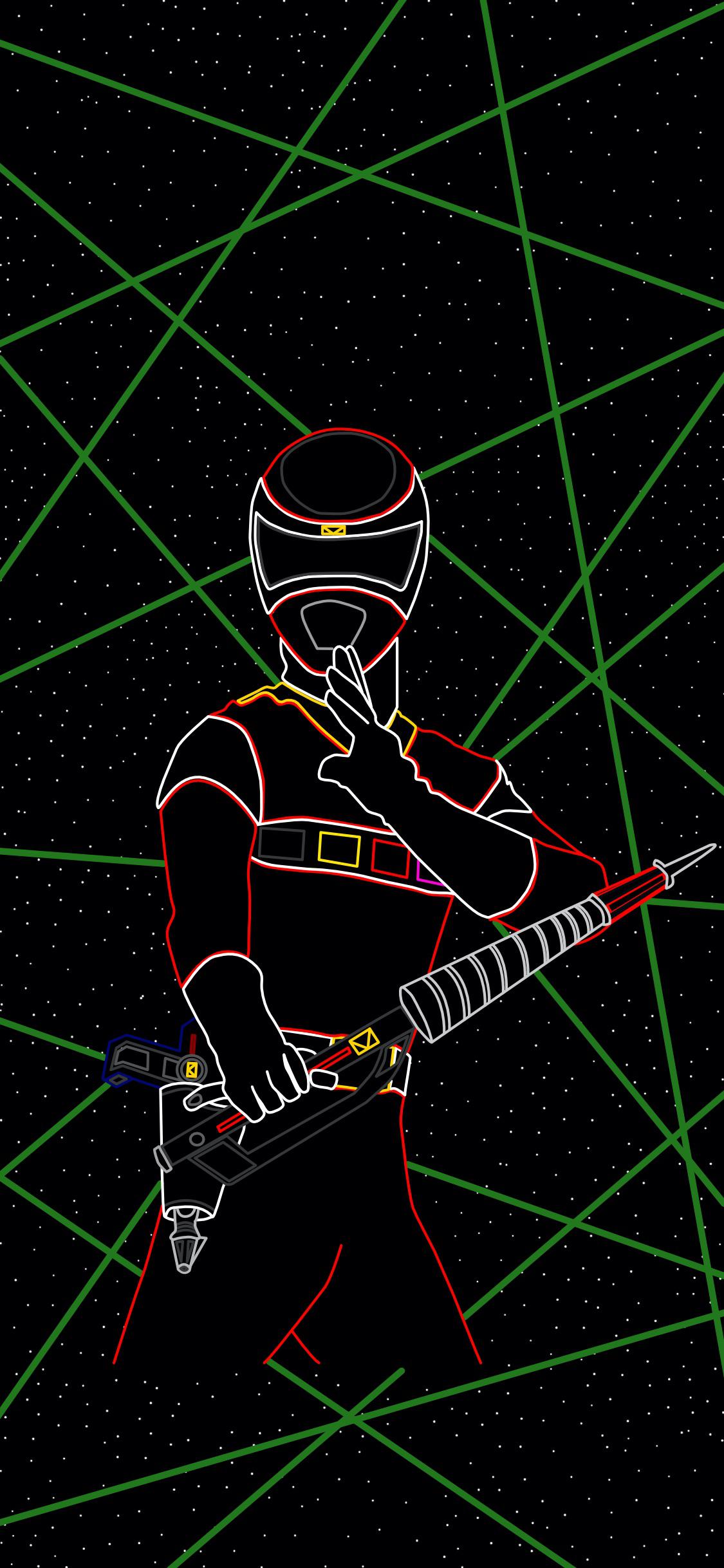 In space red ranger phone wallpaper I