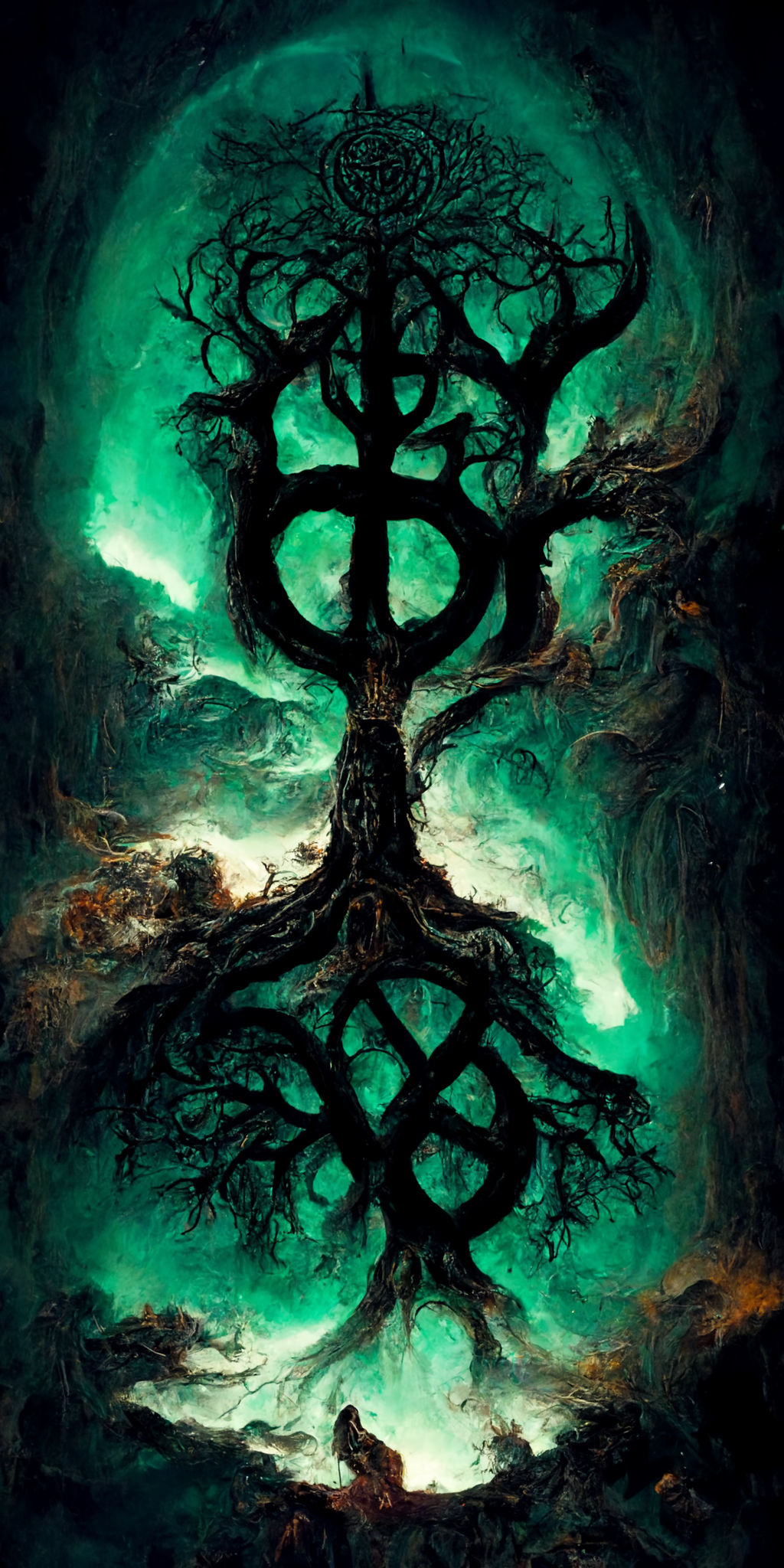 Midjourney prompt: odin carved into