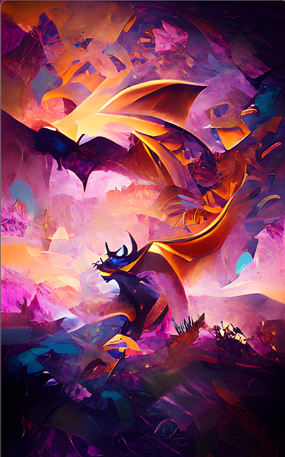 Spyro Abstract Art phone wallpaper, r