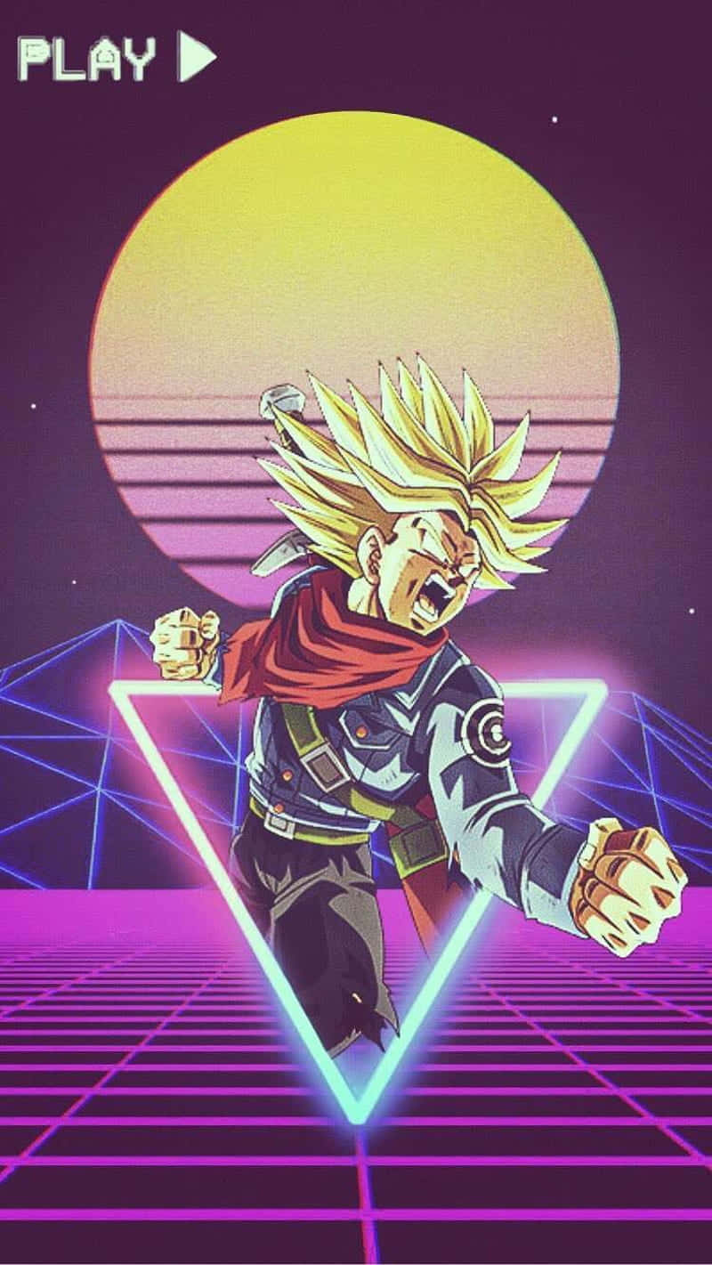 Download Super Saiyan Trunks Retro Wave