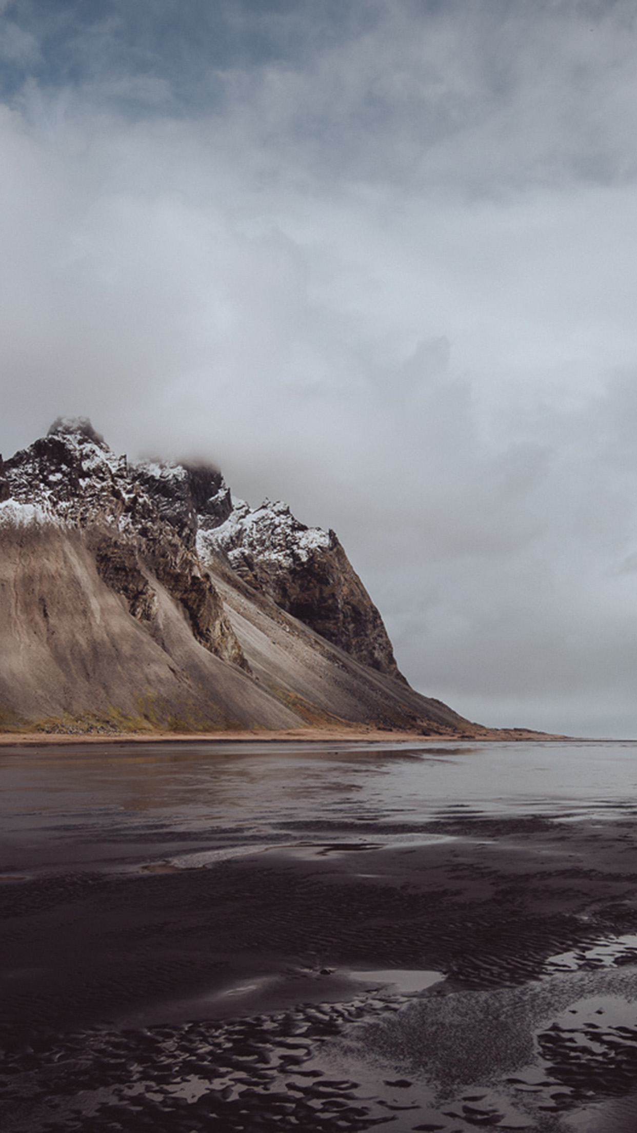 wallpaper. mountain sea fall nature