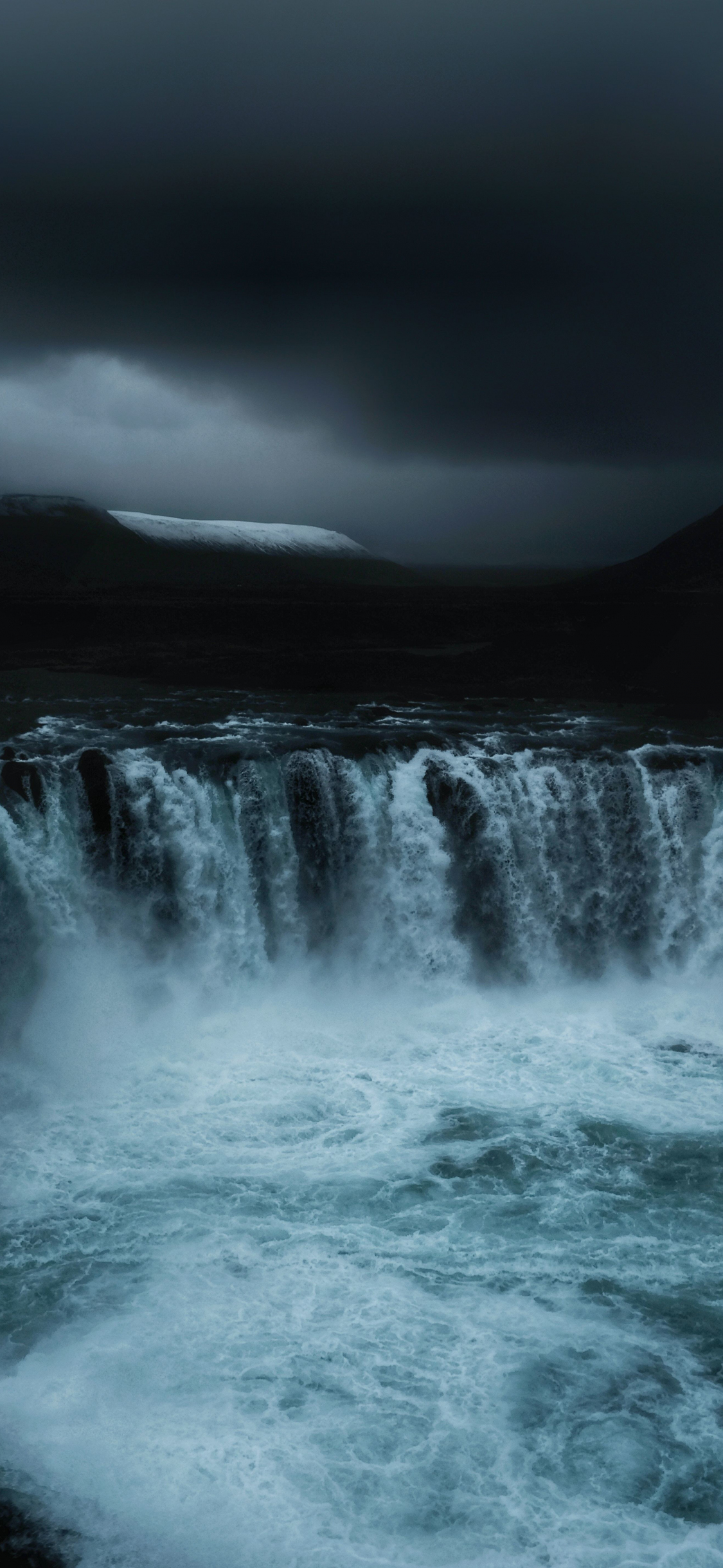 wallpaper 1125x2436 iceland, waterfall