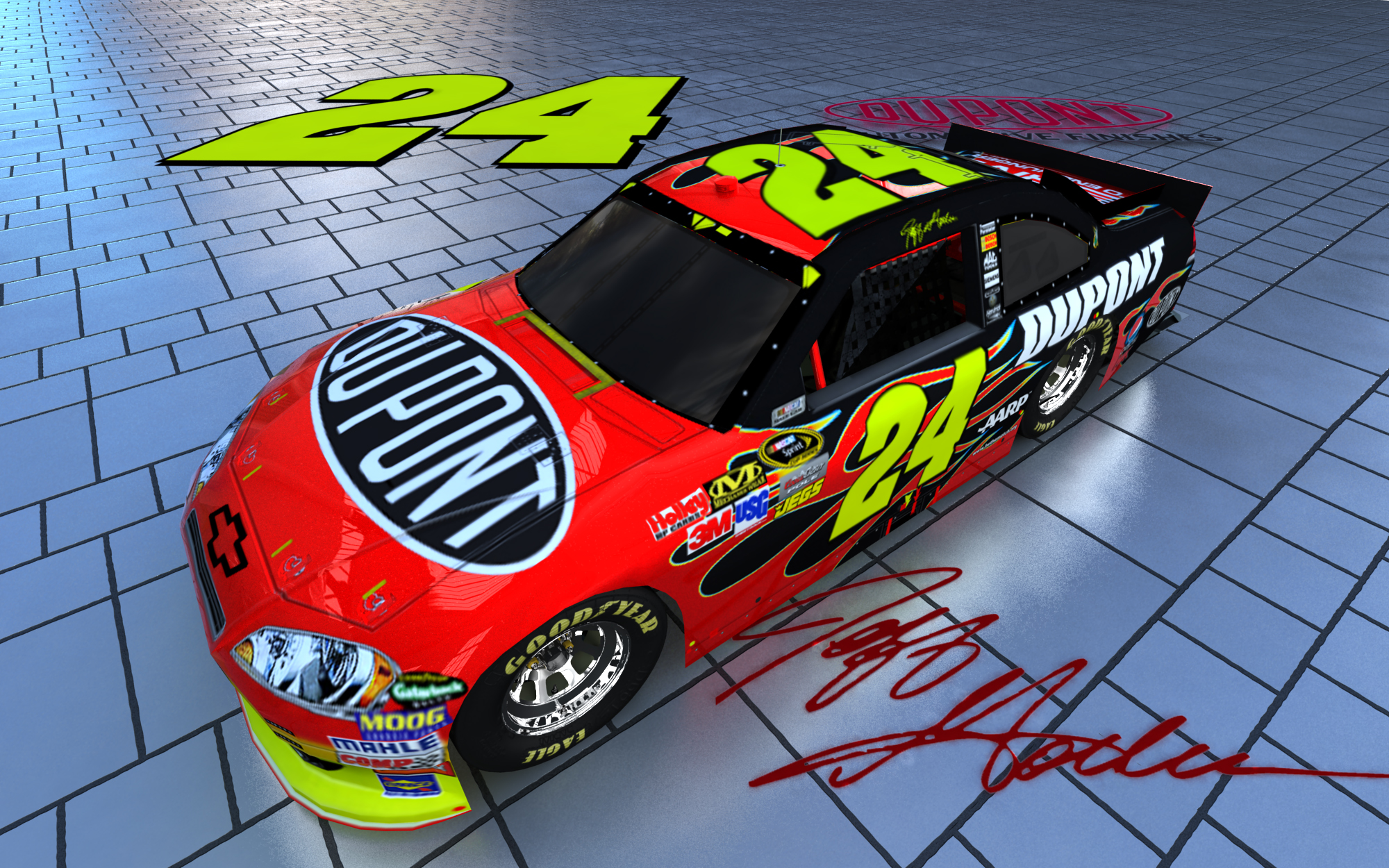 Jeff Gordon NASCAR Bricks Wallpaper