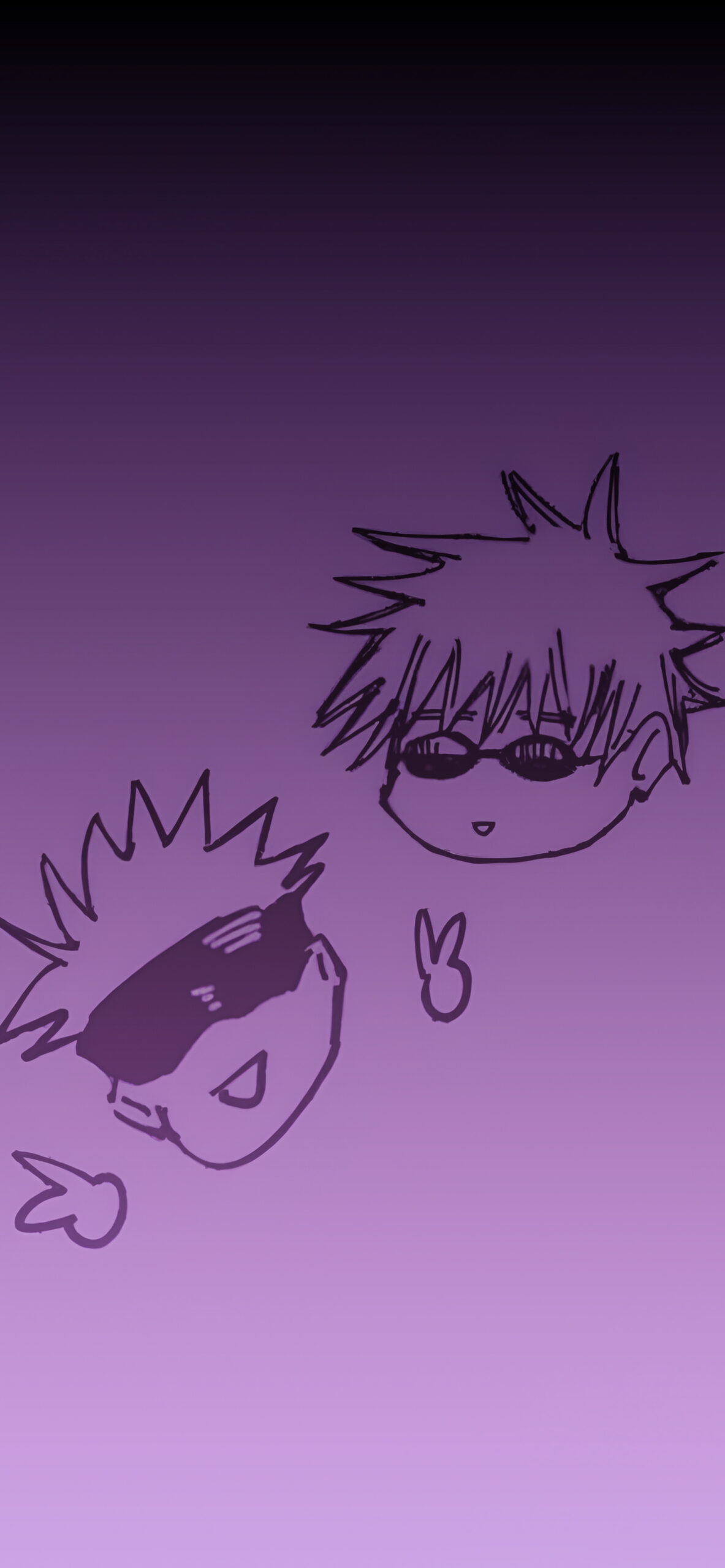 Jujutsu Kaisen Chibi Purple Wallpaper