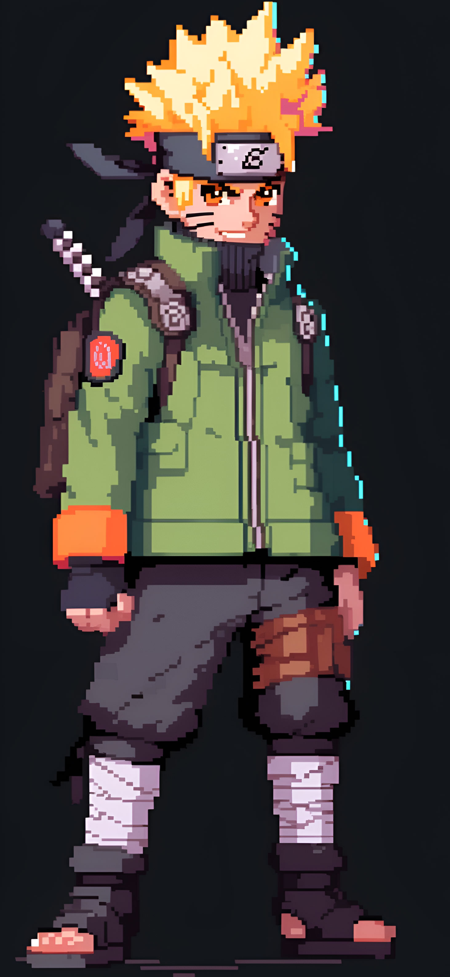 Curious Naruto Pixel Aesthetic