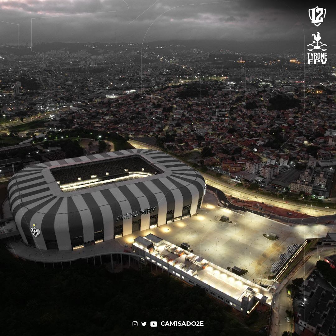 Arena MRV no anoitecer de Belo Horizonte