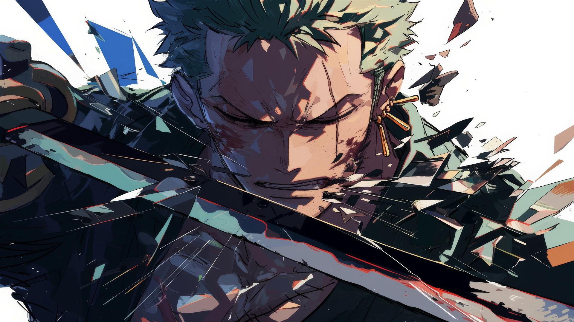 4k HD Wallpaper: Zoro's Reflection