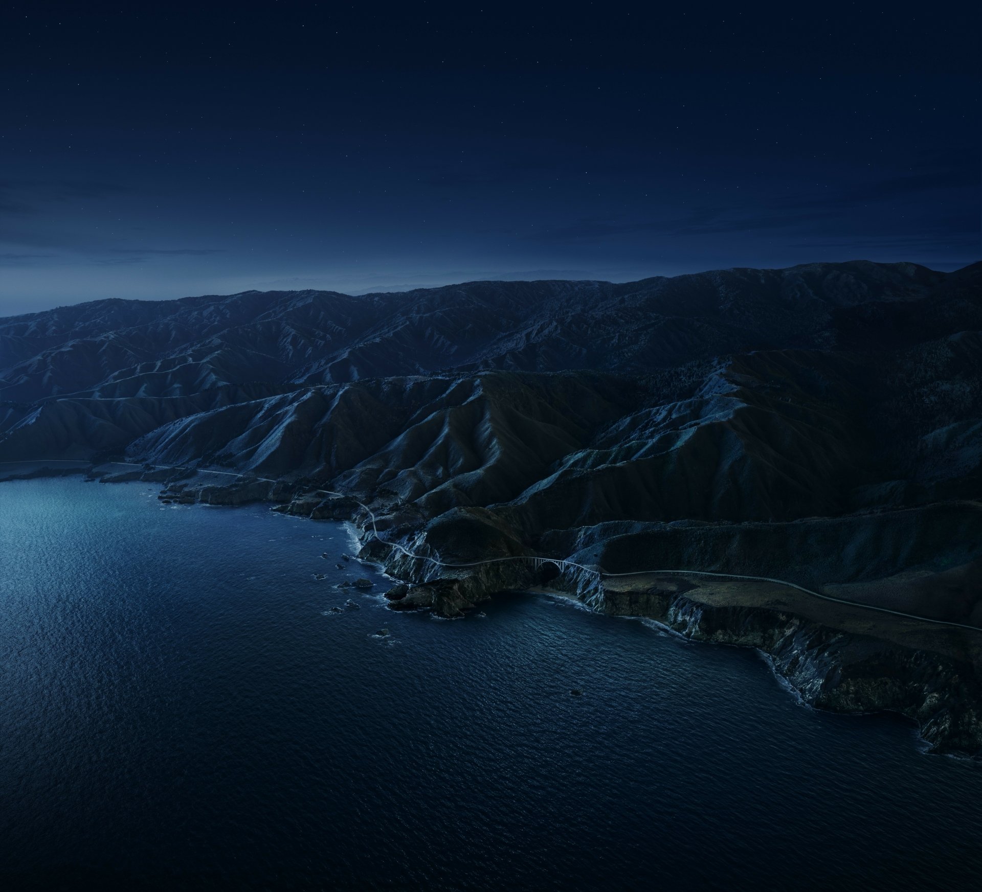 Ocean Coastline Aerial Mountain Nature