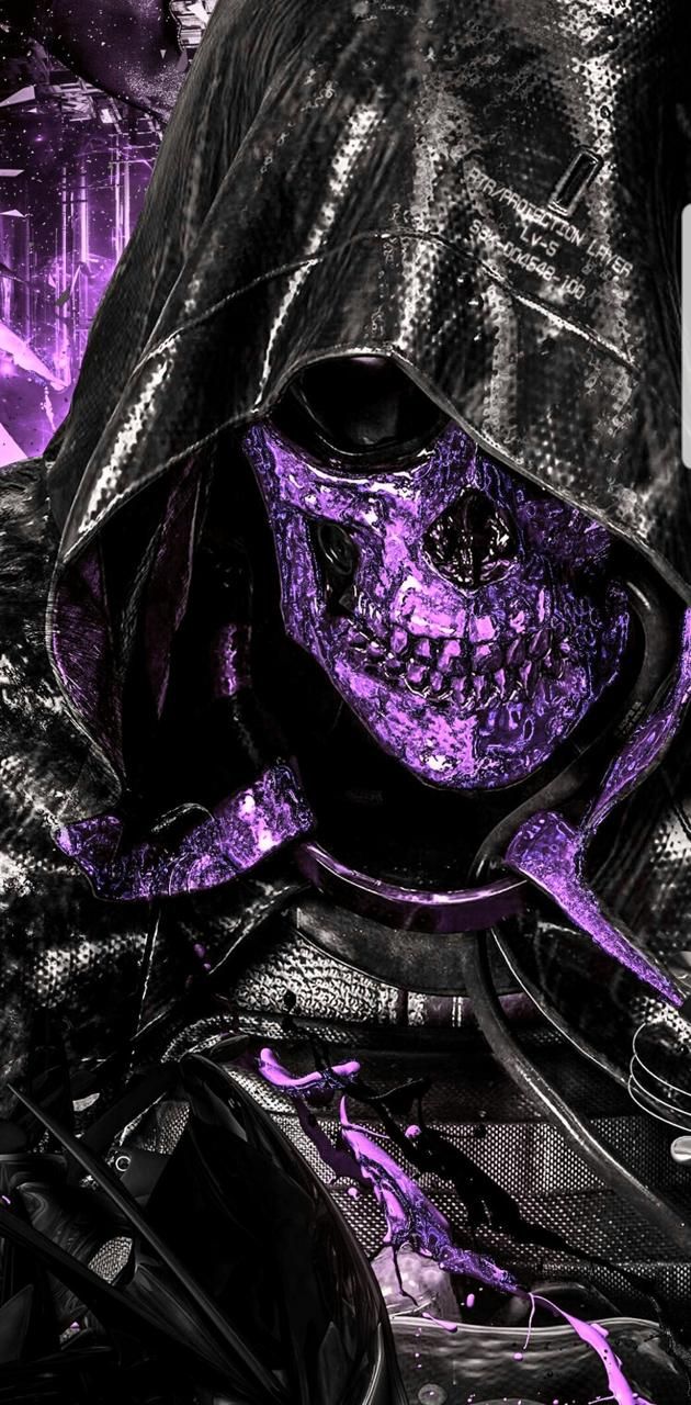 Purple skull wallpaper
