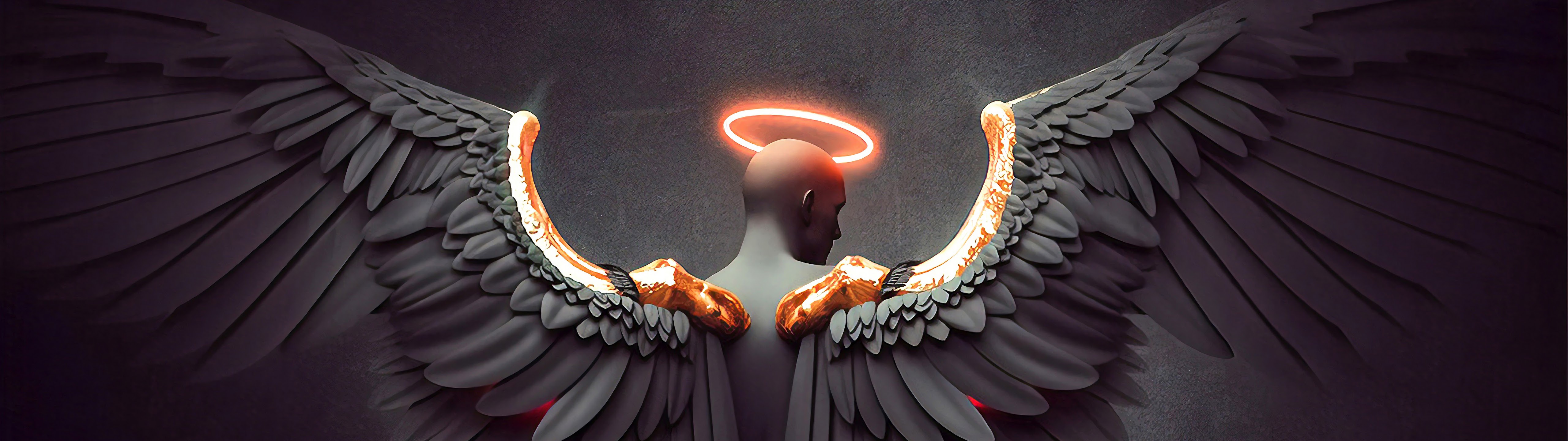 Angel Wings Digital Art 4K Wallpaper