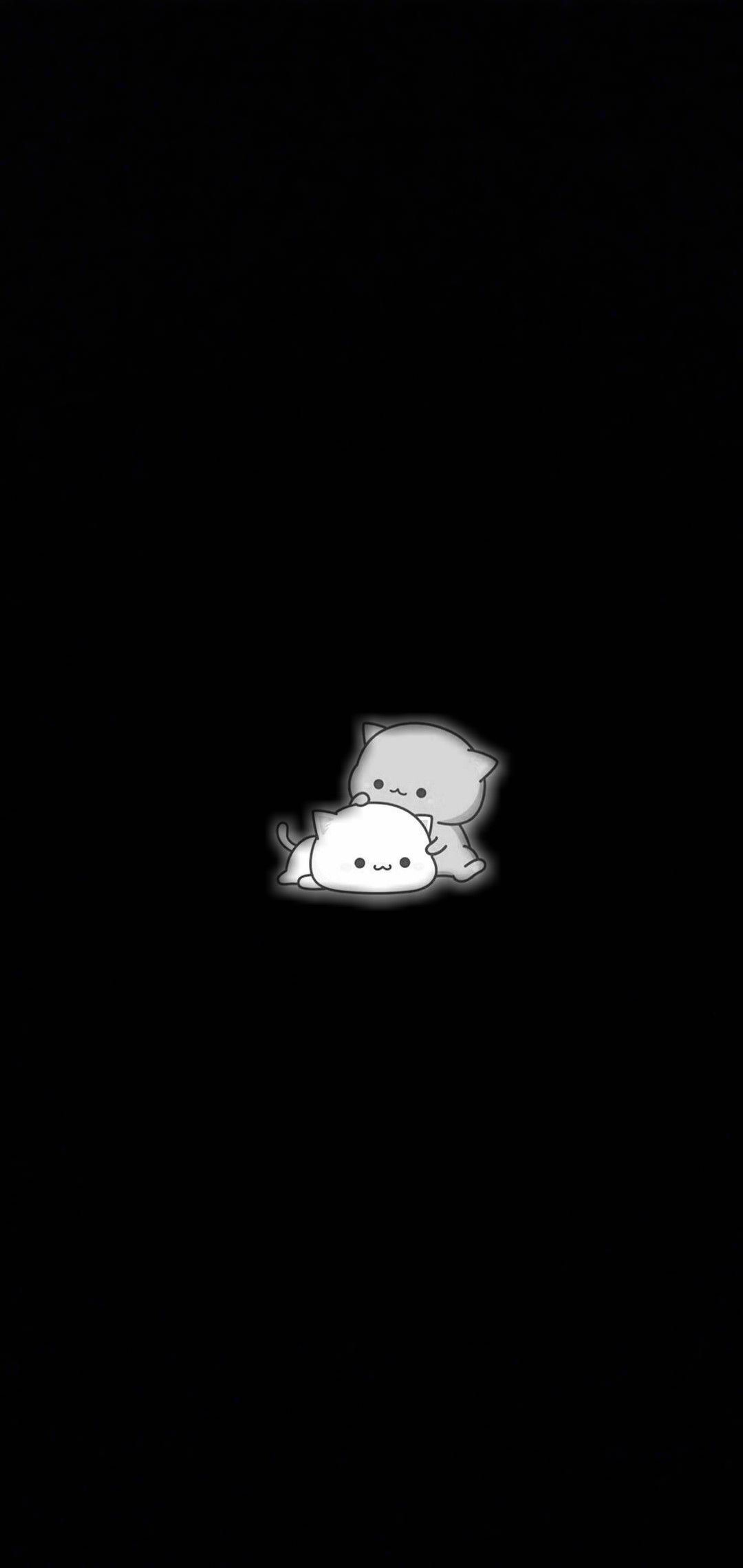 Cute black amoled comic wallpaper