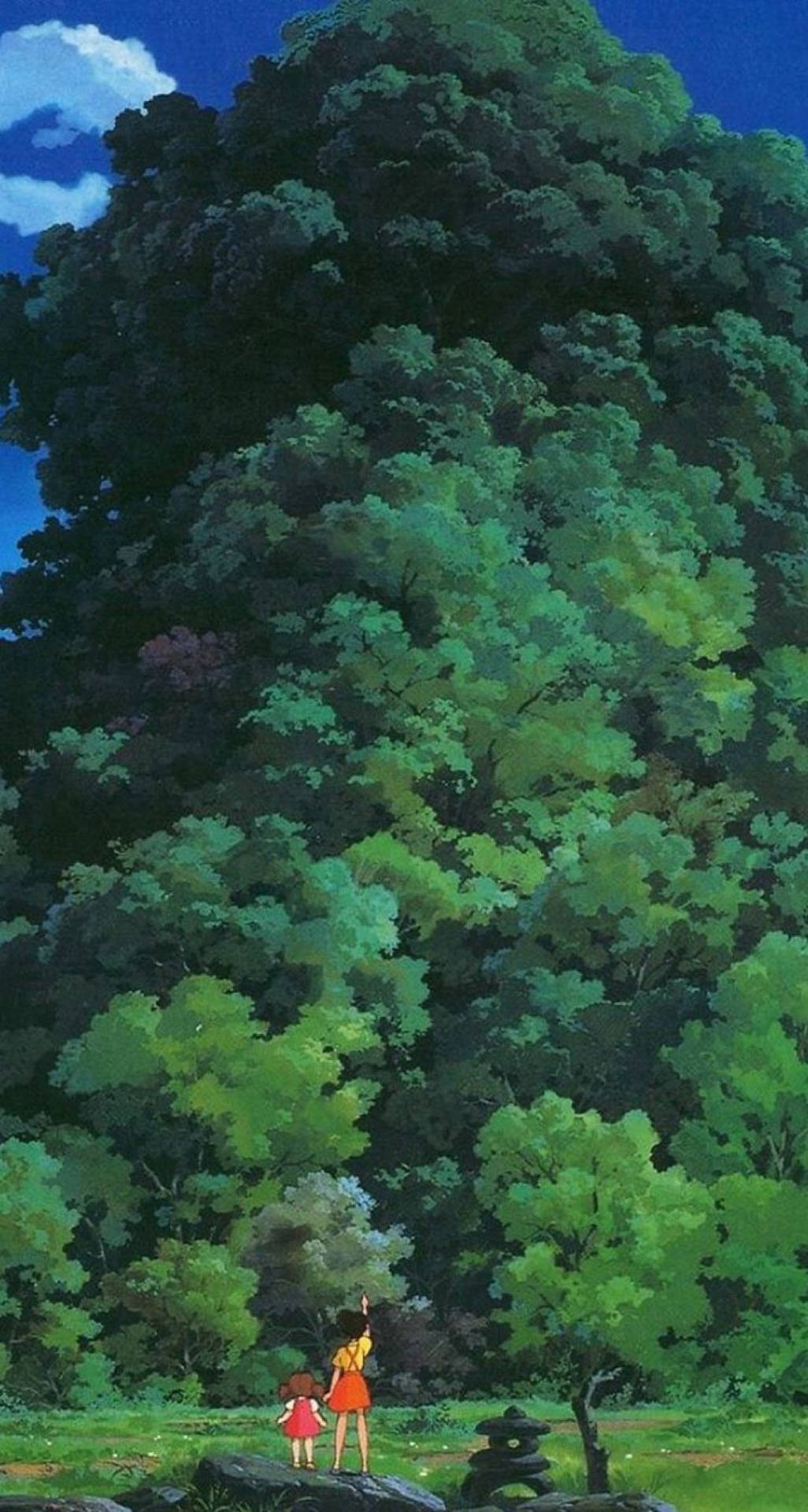 Green Forest Cartoon Wallpaper