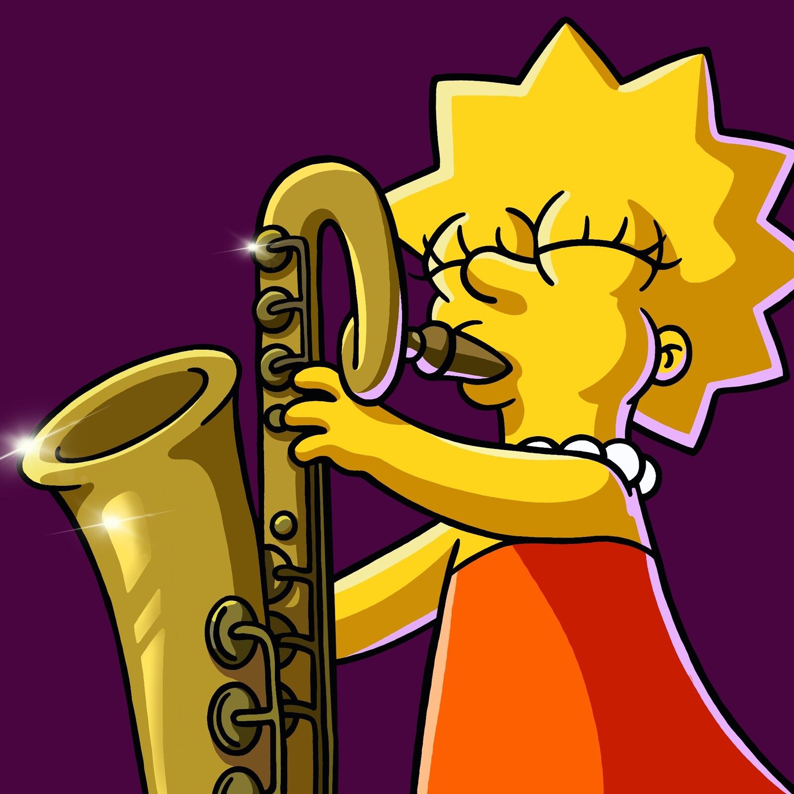Lisa Simpson Saxophone Wallpapers Wallpaper Cave