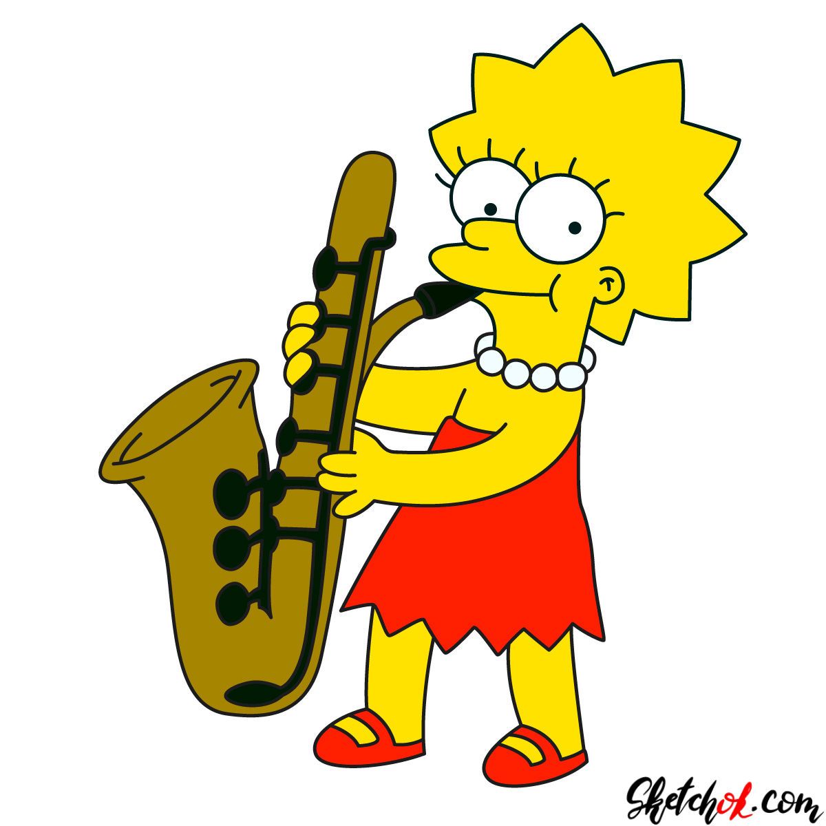 Lisa Simpson playing