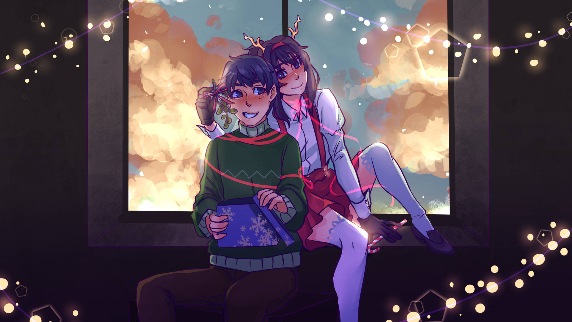 Download Yandere Simulator Christmas Lights Wallpaper
