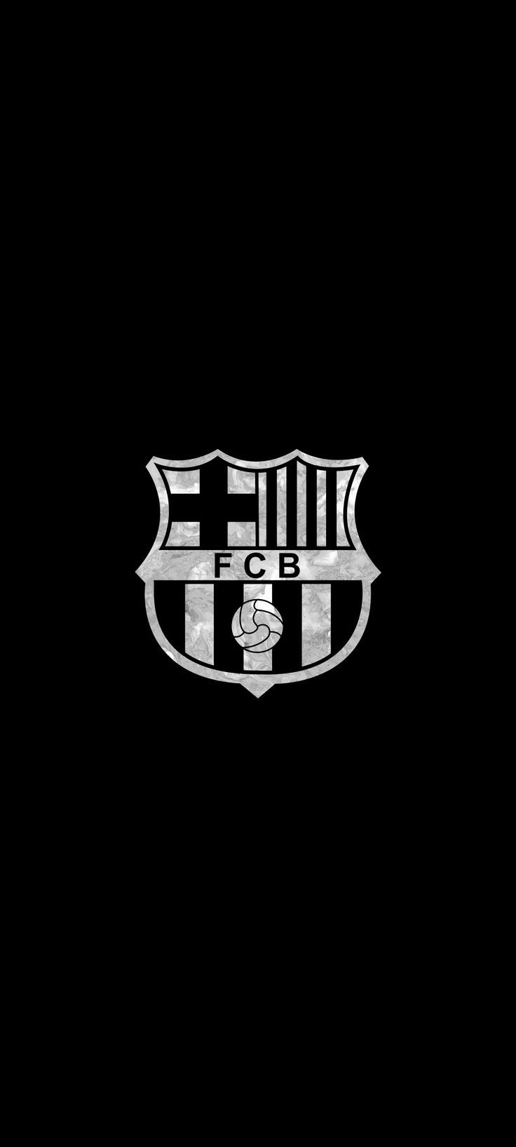 FC Barcelona Emblem Black and White Photo
