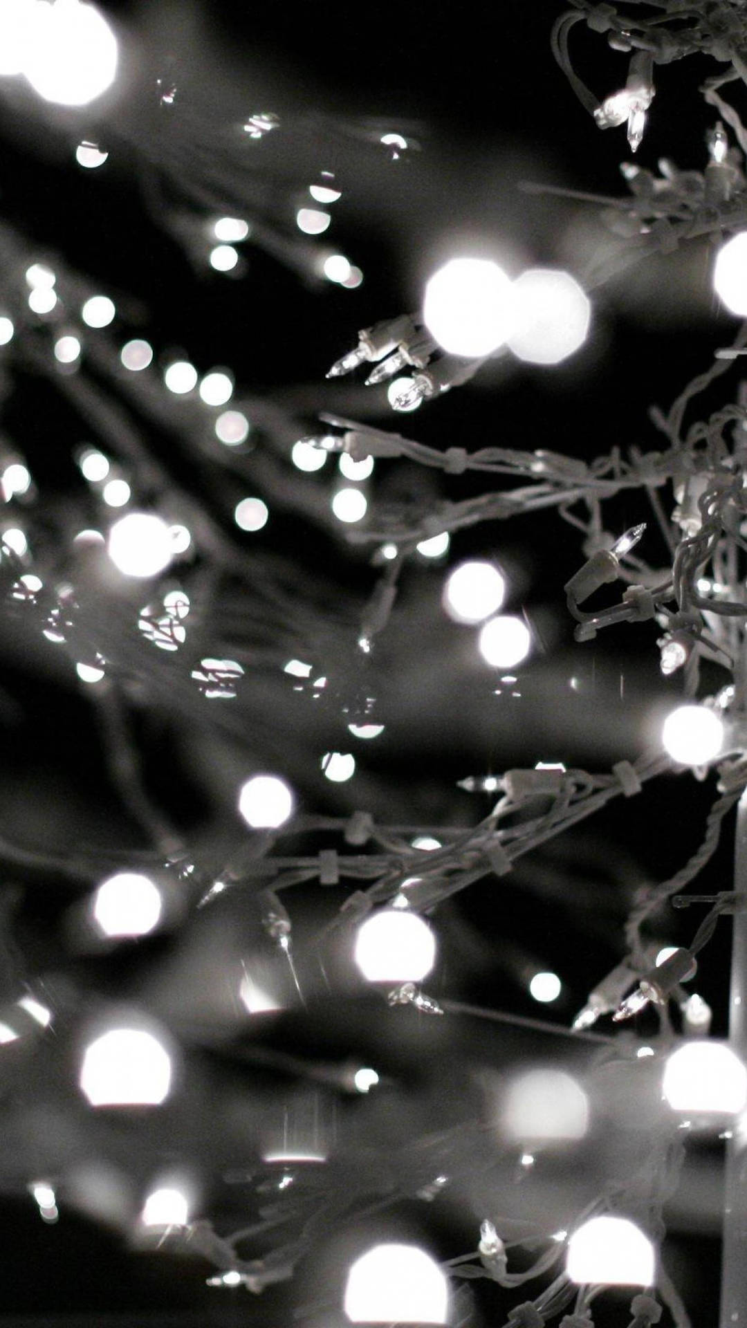 Download Christmas Lights iPhone White Wallpaper