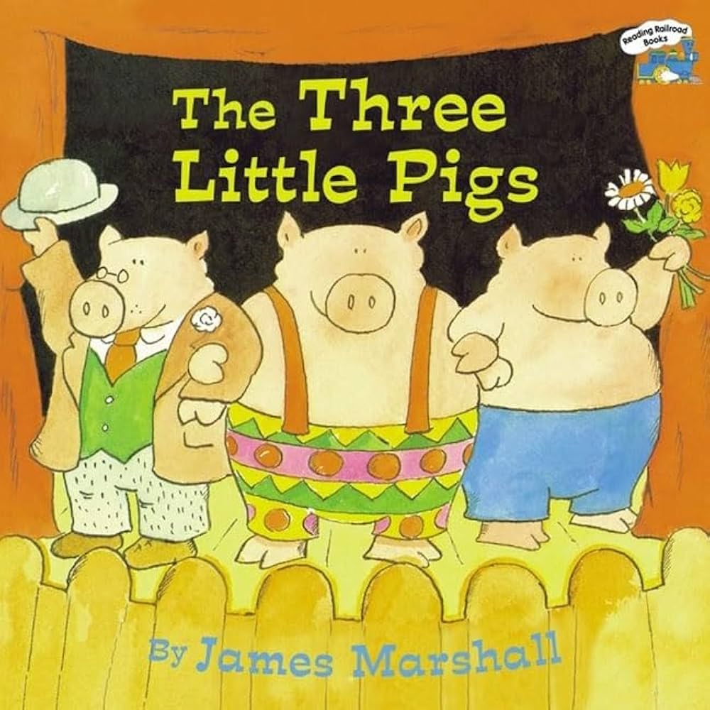 Little Pigs Reading Railroad Books
