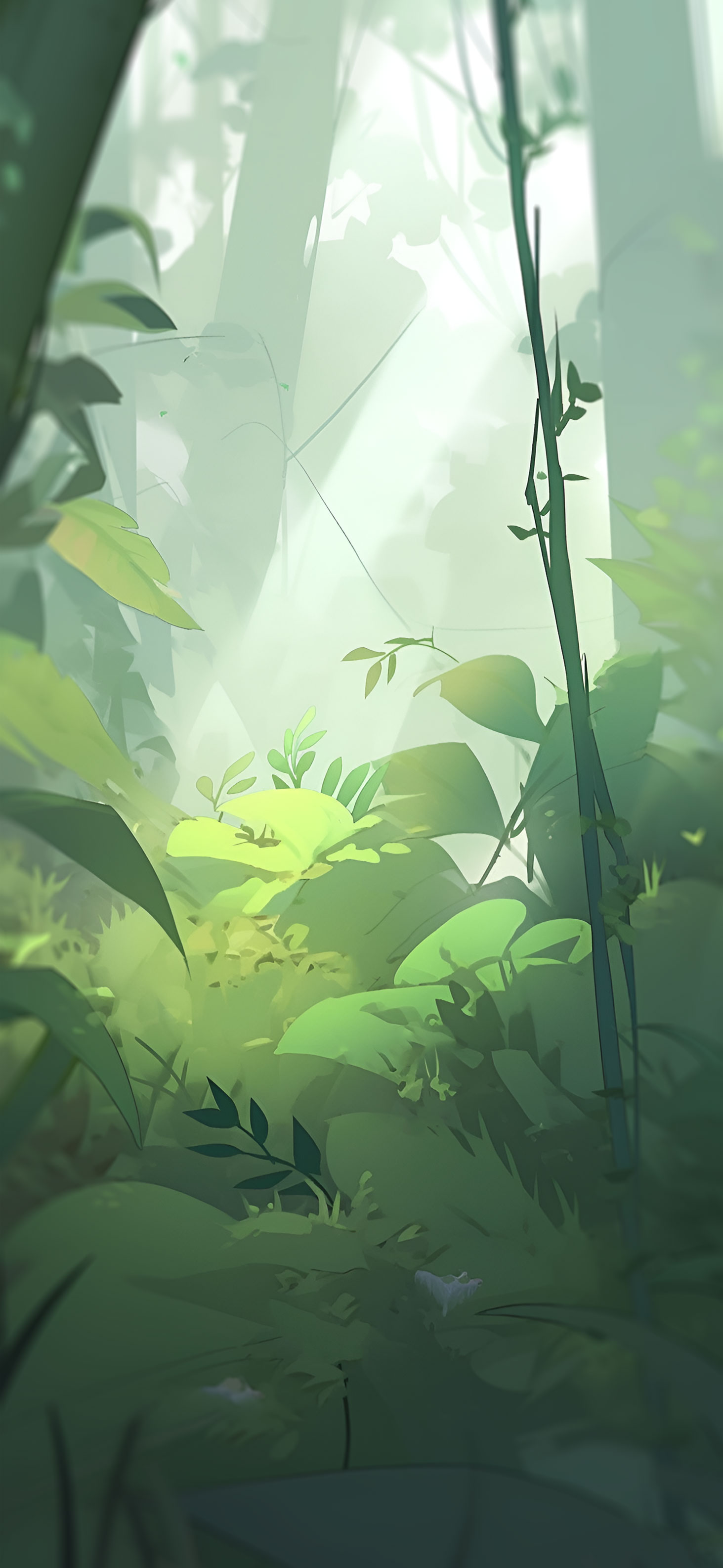 Misty Jungle Aesthetic Wallpaper