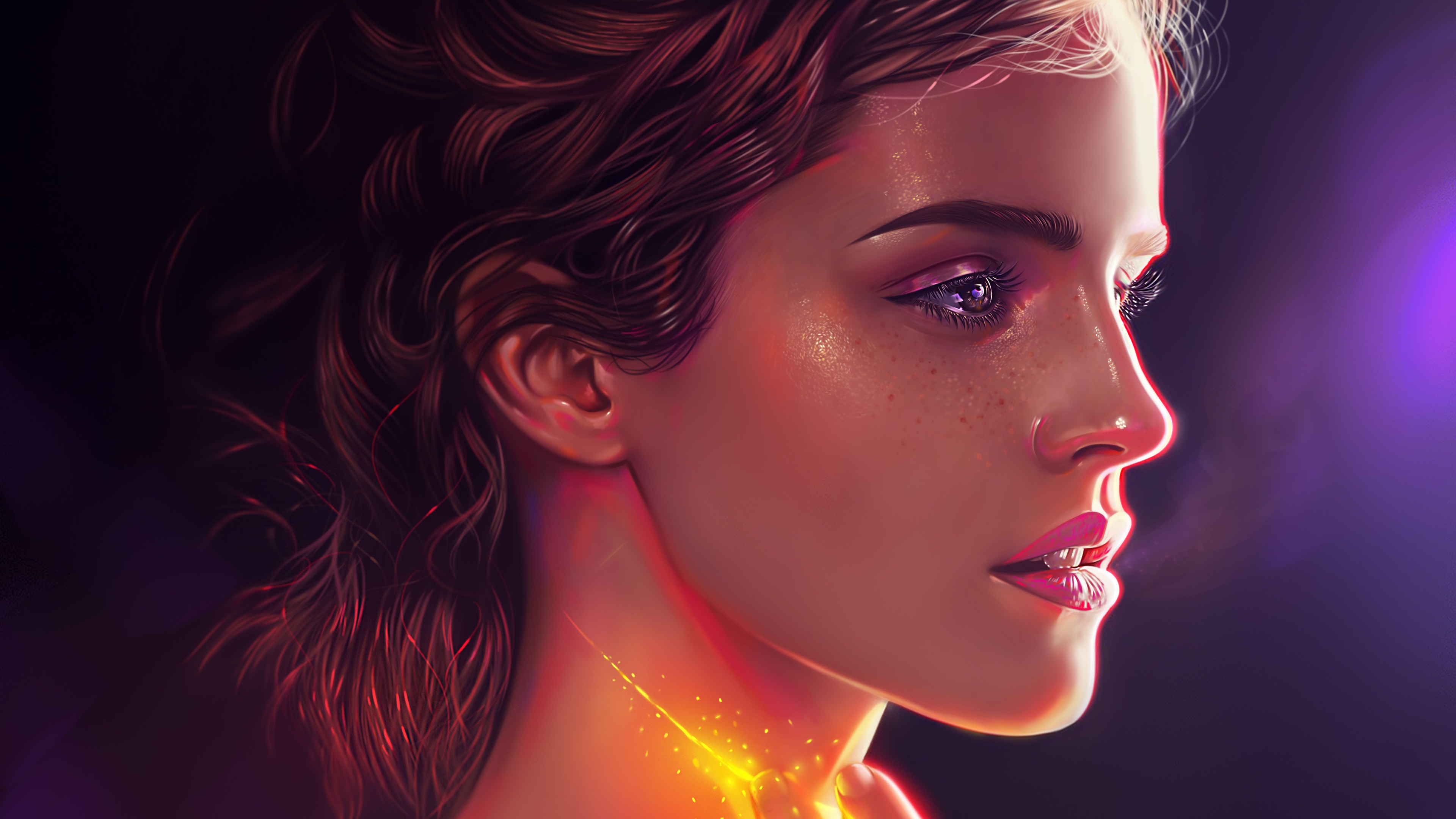 Emma Watson Wallpaper 4K, Aesthetic