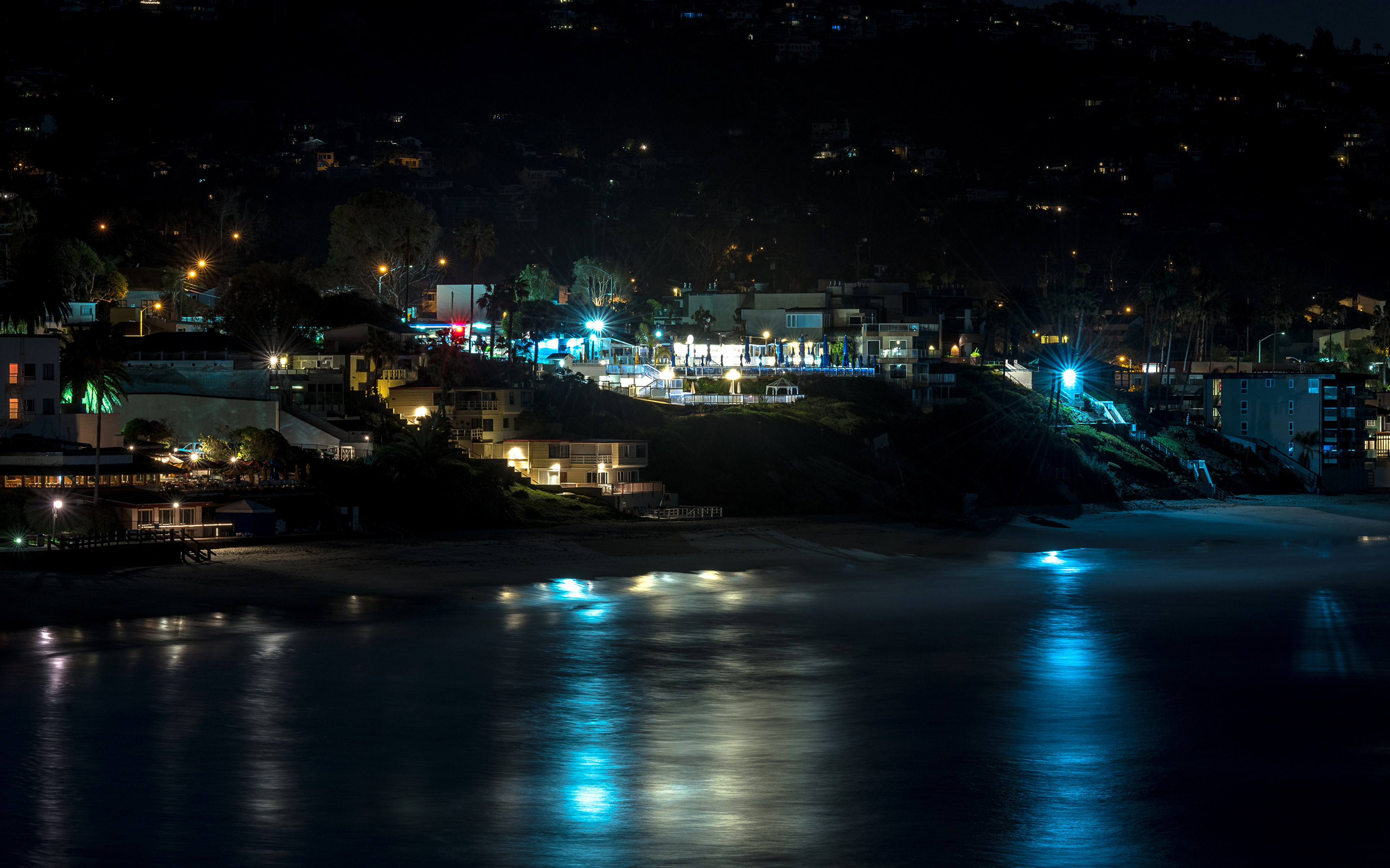 California USA Laguna Beach Coast night