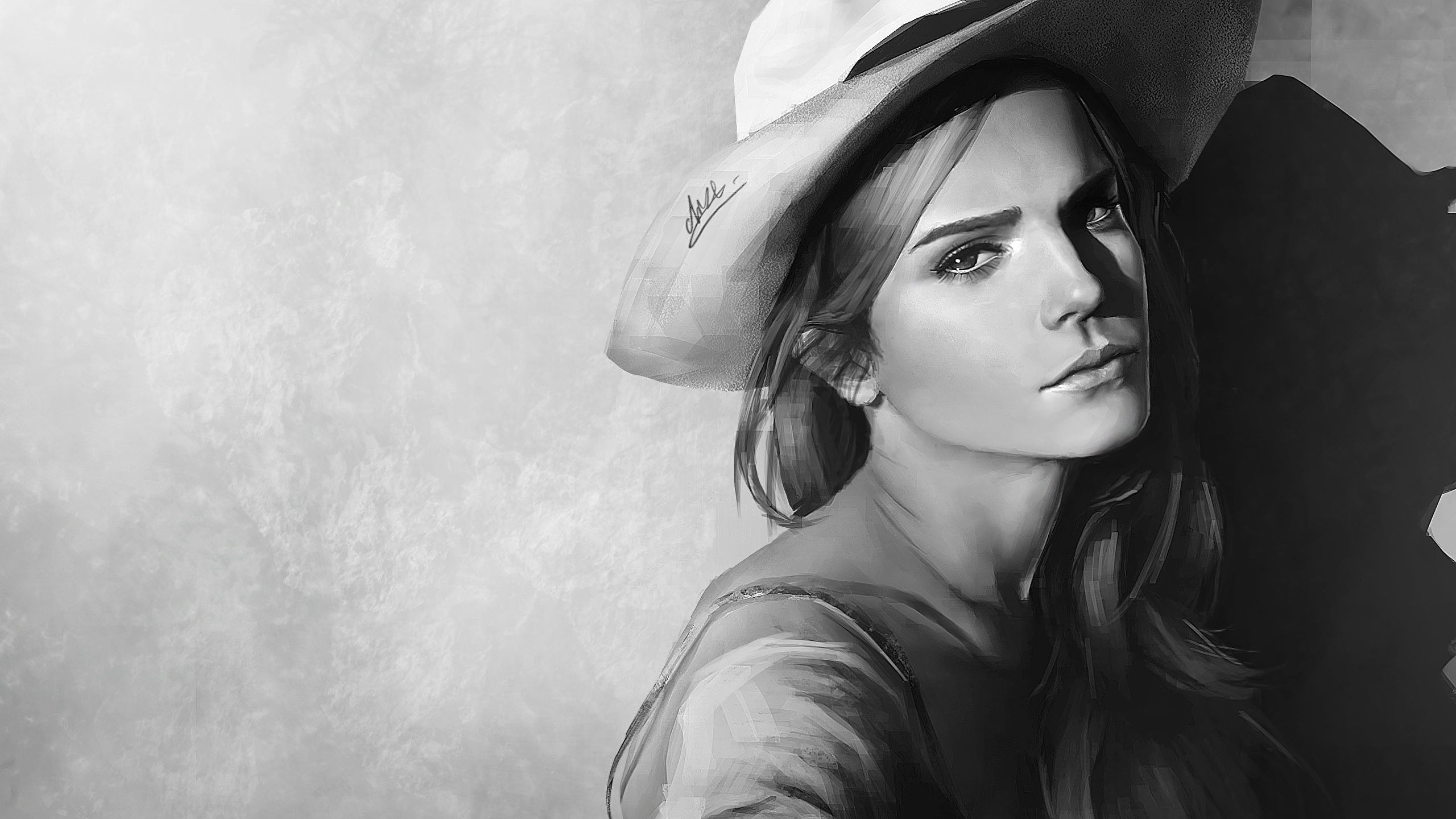 Wallpaper Emma Watson Beautiful Hat