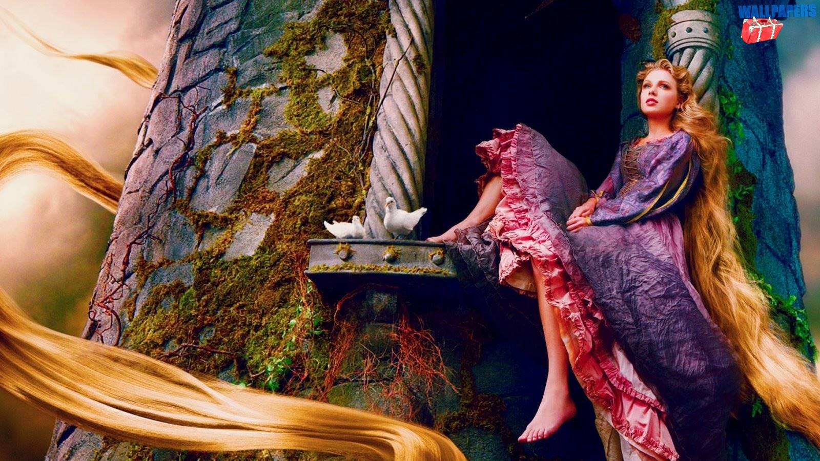 Taylor swift as rapunzel wallpaper 1600