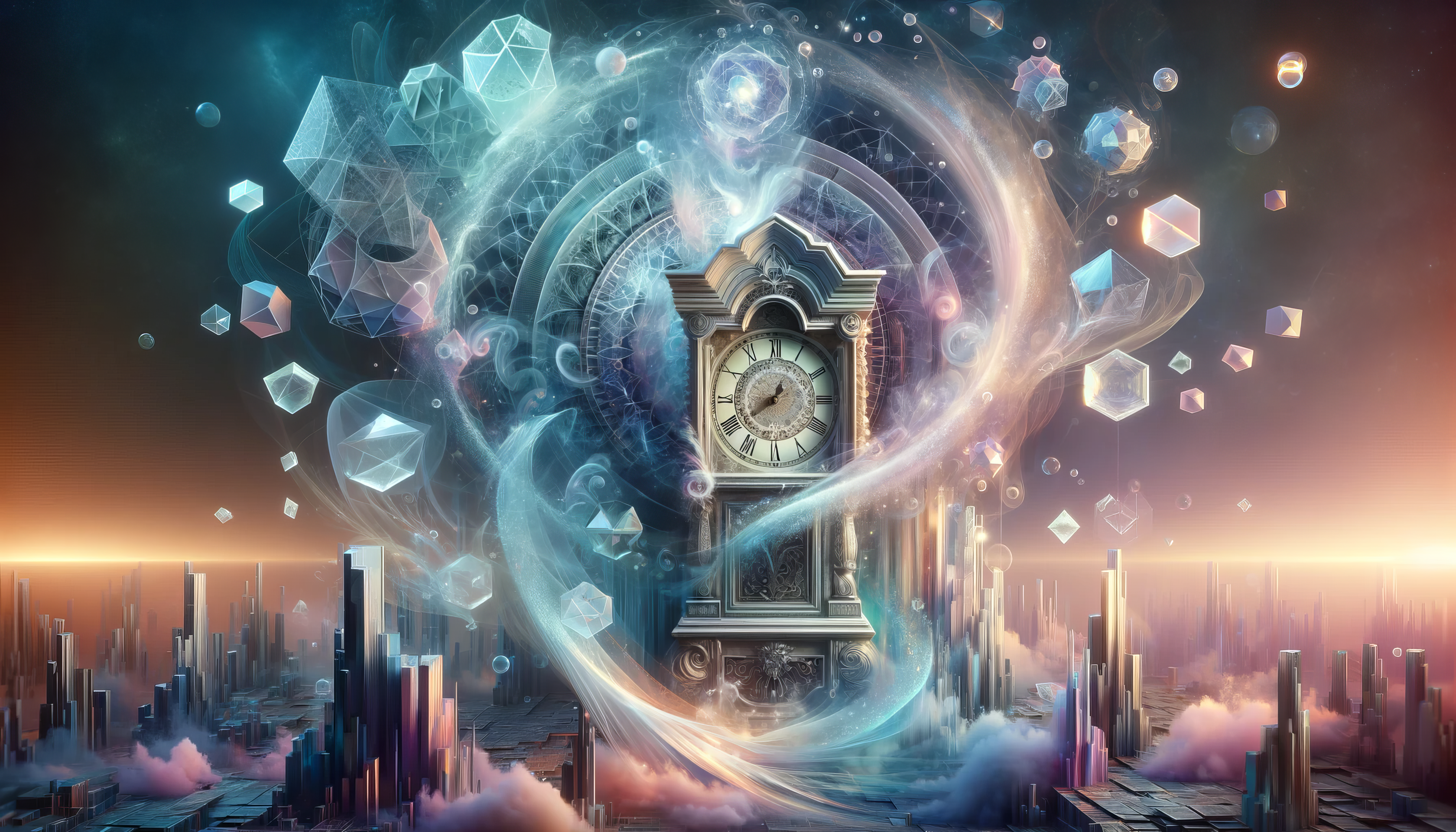 Mystical Grandfather Clock HD Wallpaper