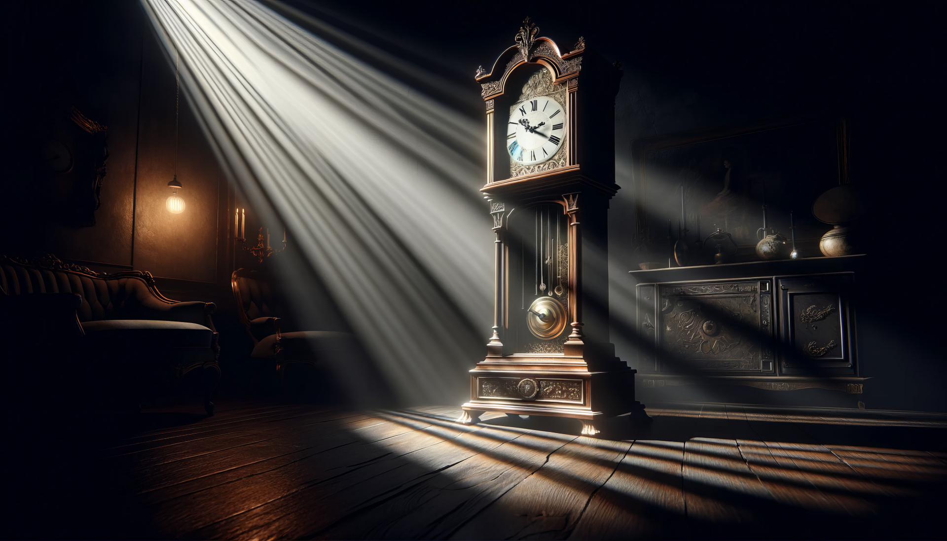 Majestic Grandfather Clock HD Wallpaper