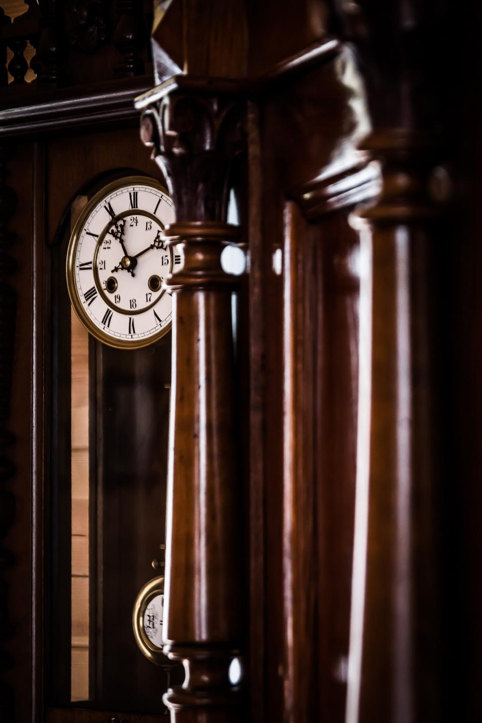 Photo of Large Wooden Grandfather Clock