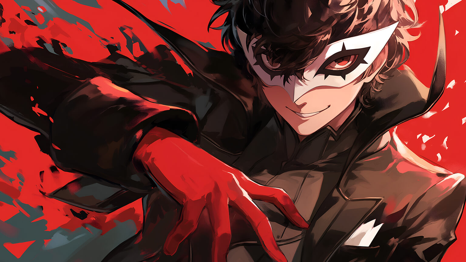 Persona 5 Joker Red Desktop Wallpaper