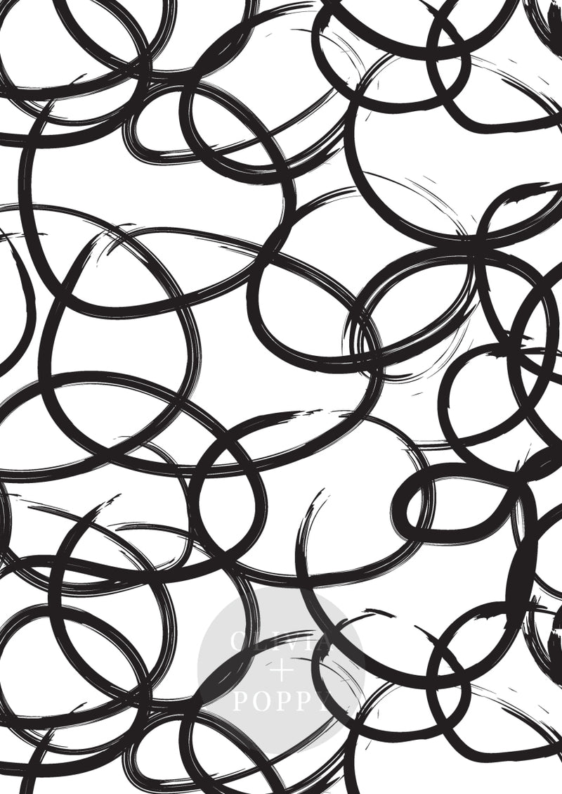 Black and White Print Wallpaper