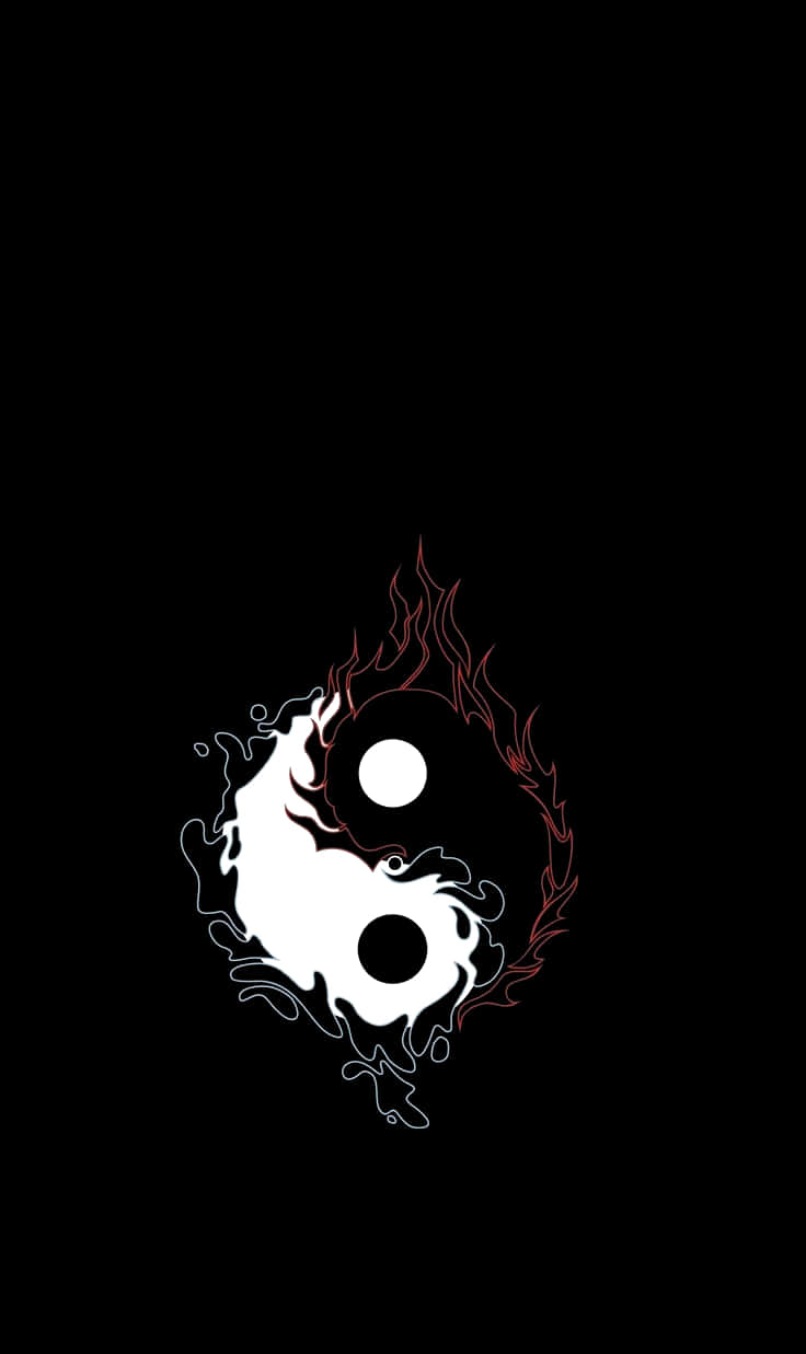 Download free Yin Yang 4k Black Fire