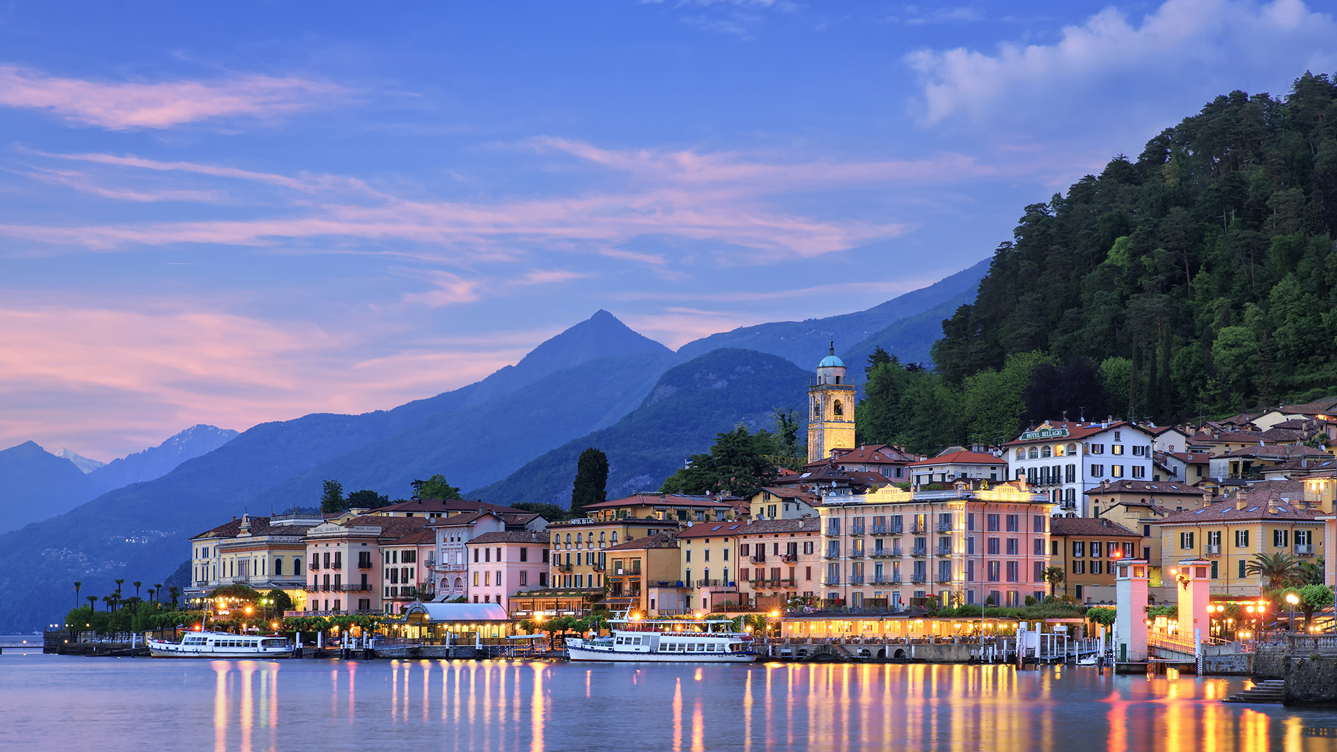 Twilight over Bellagio, Lake Como