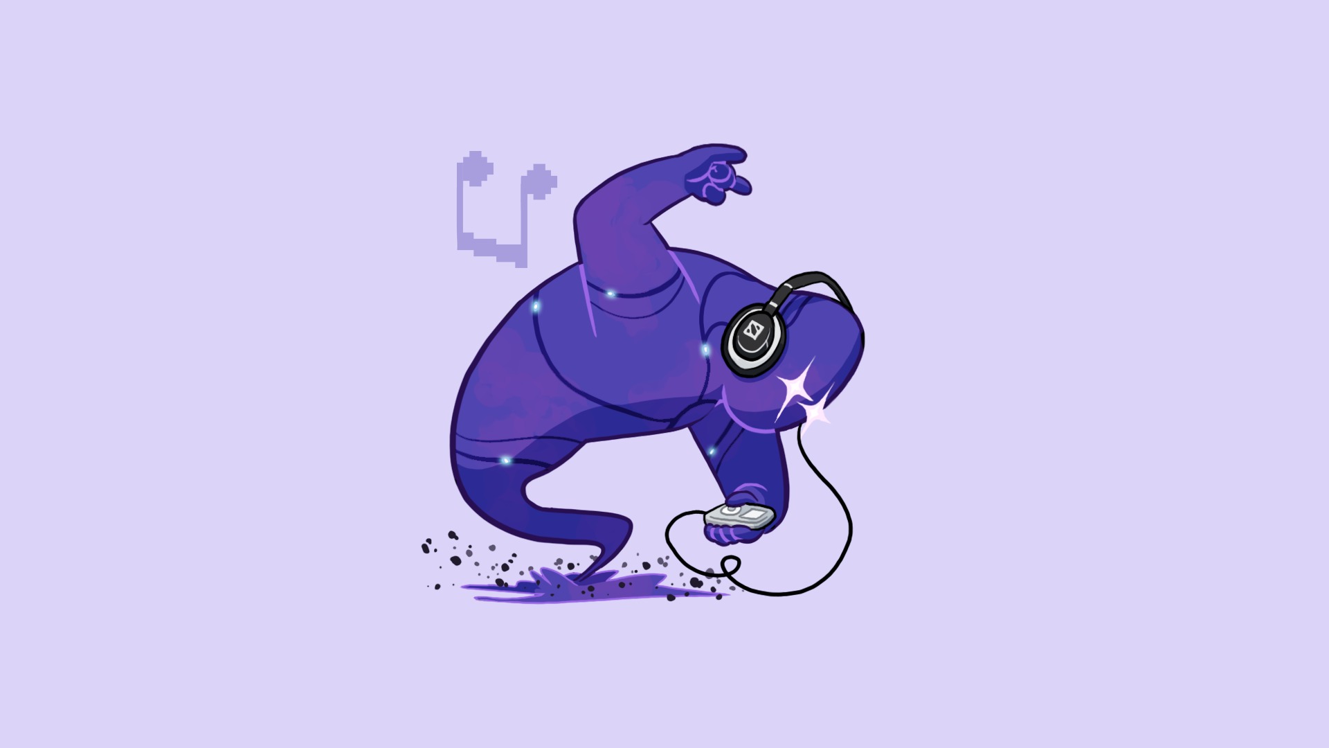 Wallpaper music, headphones, art, note