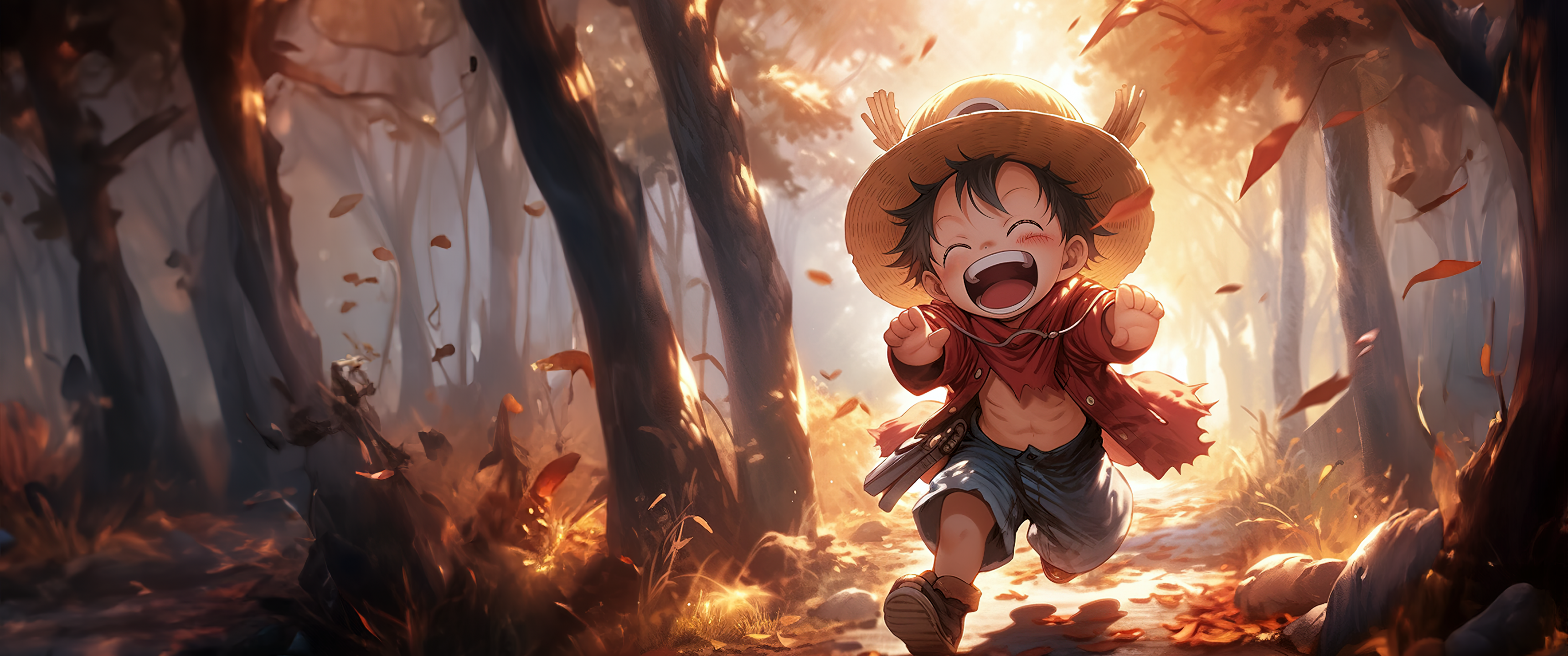 Chibi Luffy Wallpaper 4K, One Piece