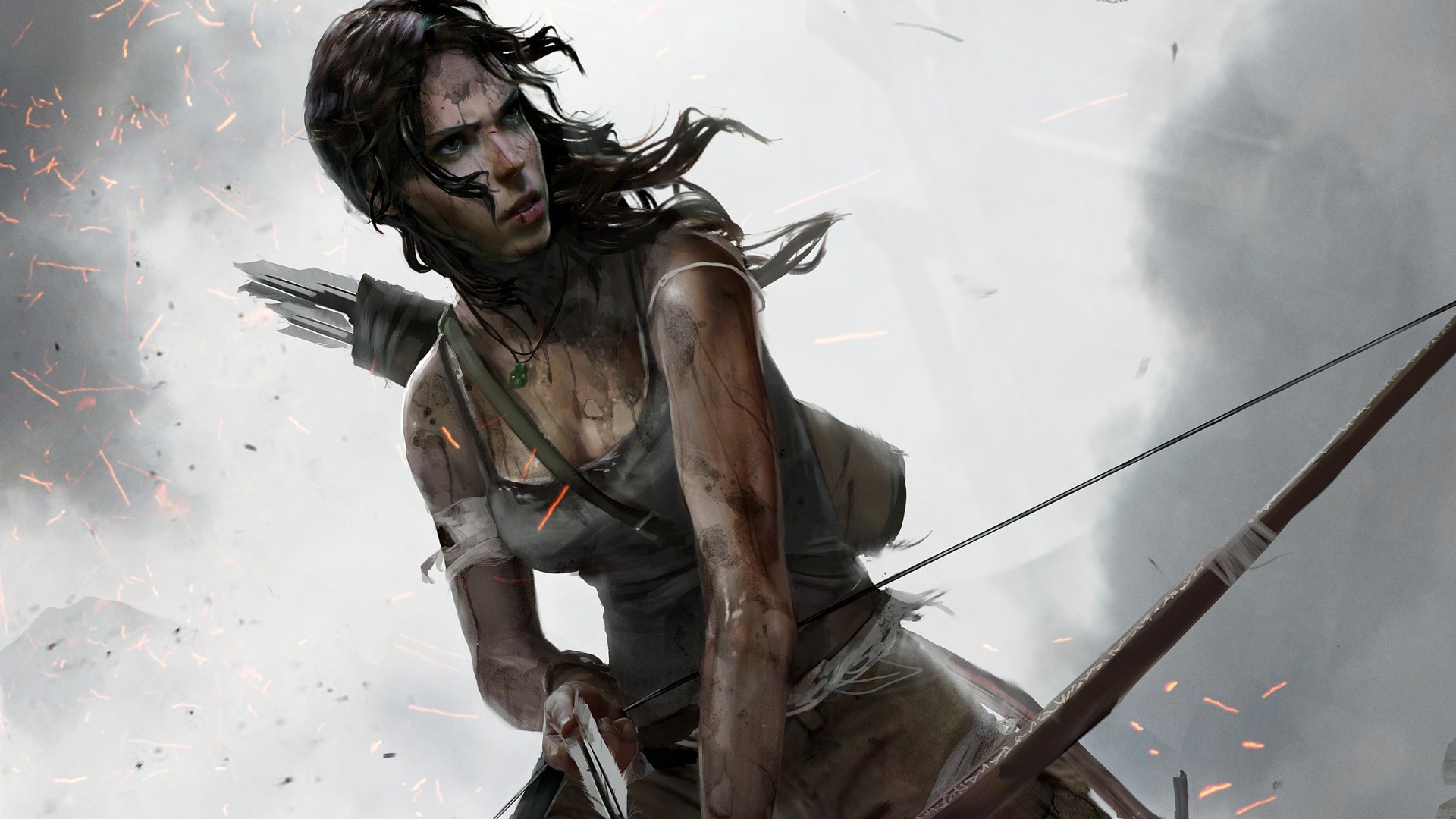 Wallpaper Girl, Bow, Tomb Raider, Lara