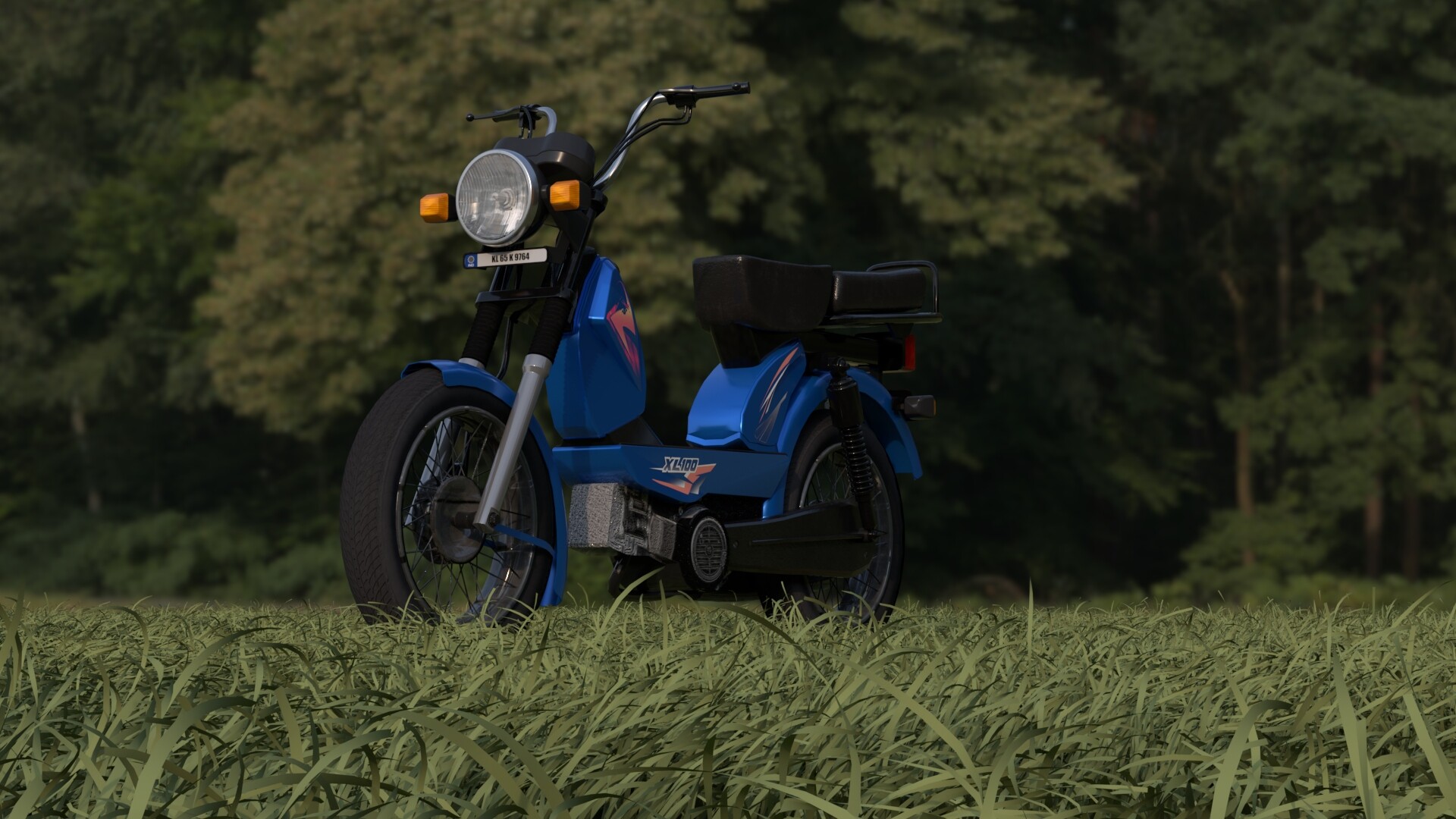 TVS XL 100. Model & Texturing