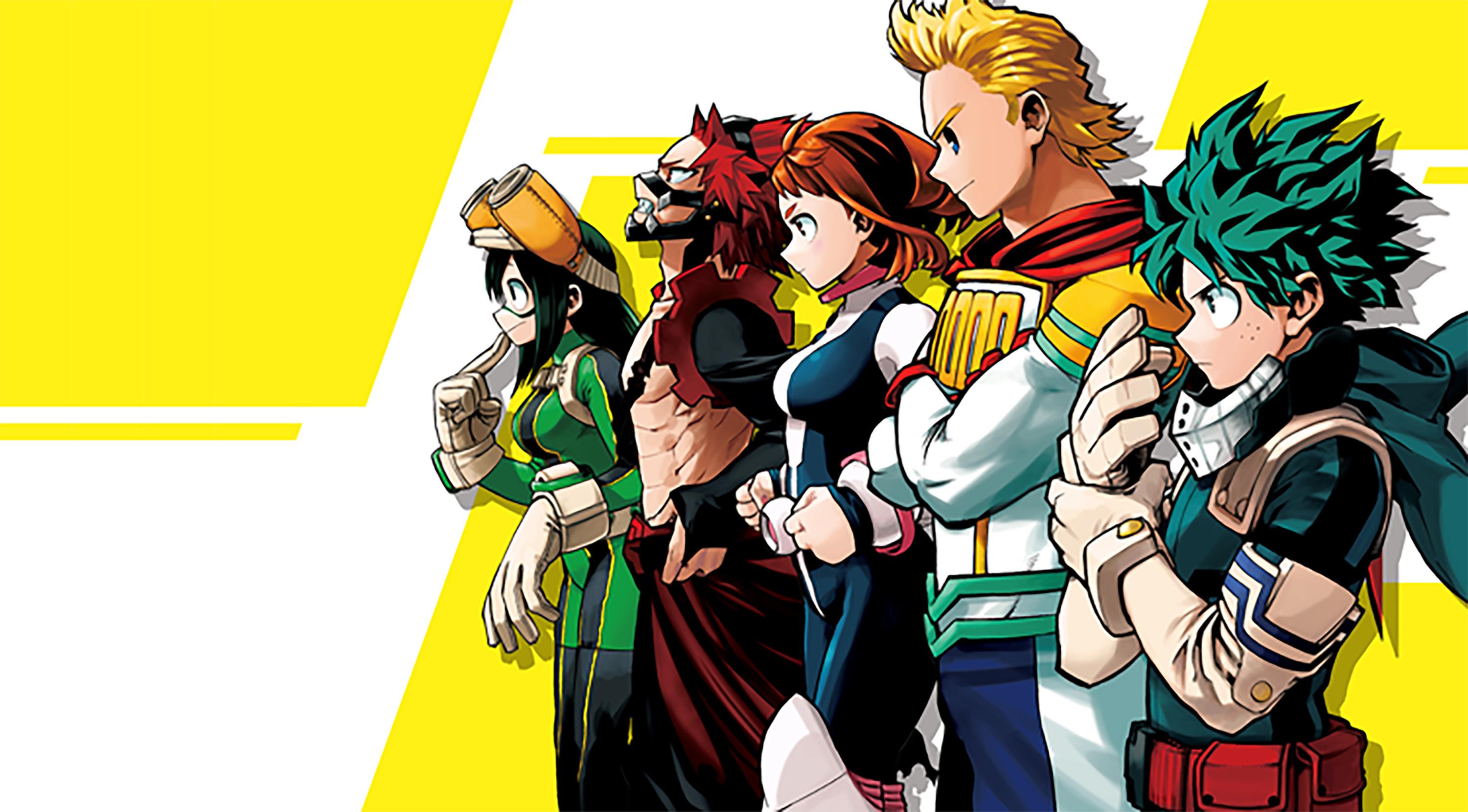 Made a cool wallpaper! I found this image on one of the official MHA Twitter pages. I edited it to make it a bigger resolution and removed the text. Enjoy!