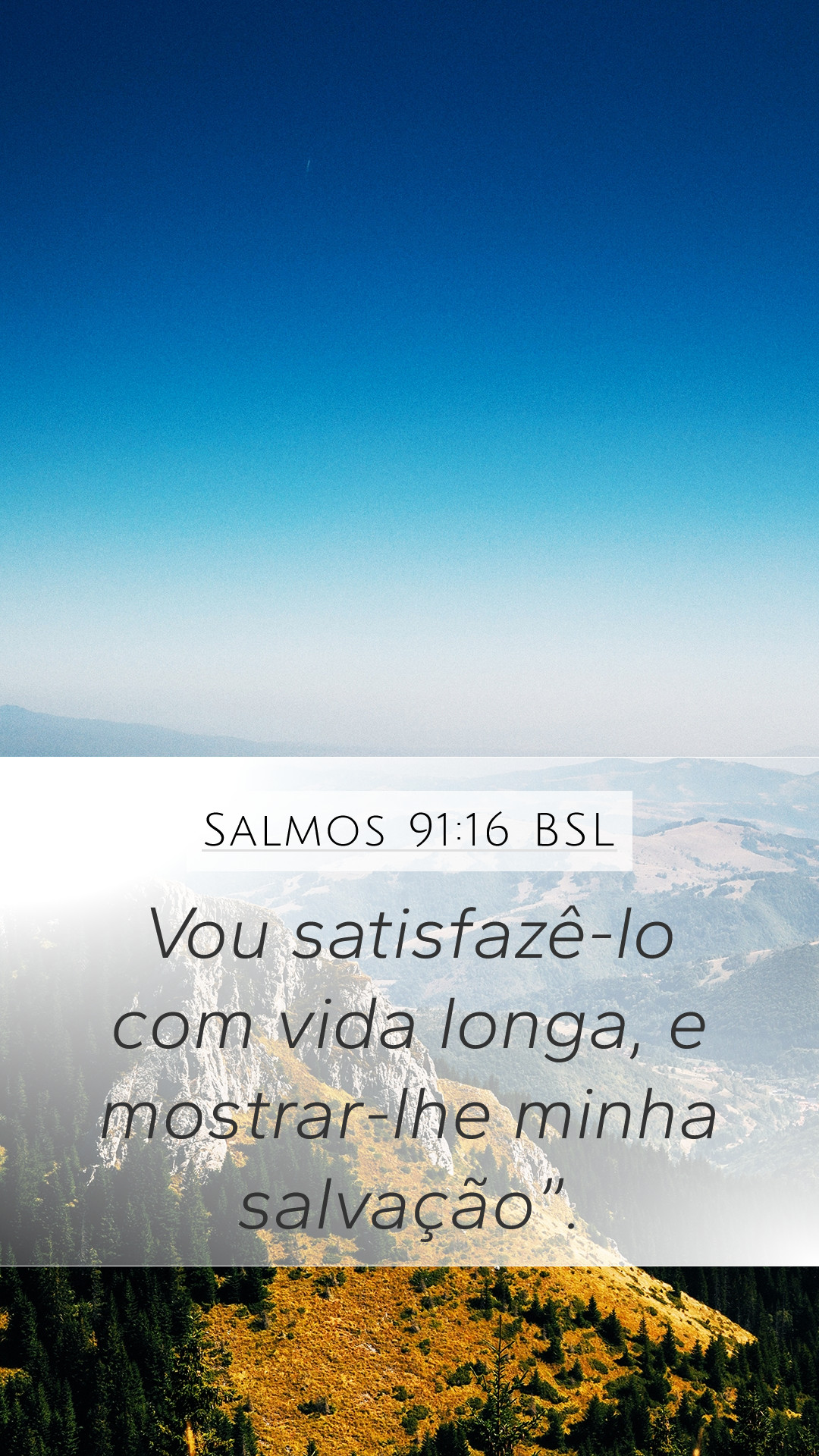 Salmos 91:16 BSL Mobile Phone Wallpaper