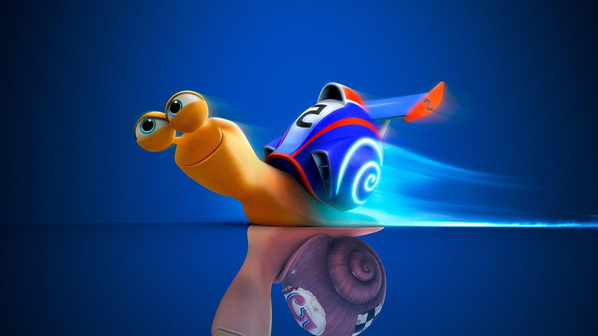 Turbo Snail Fast Blue Wallpaper